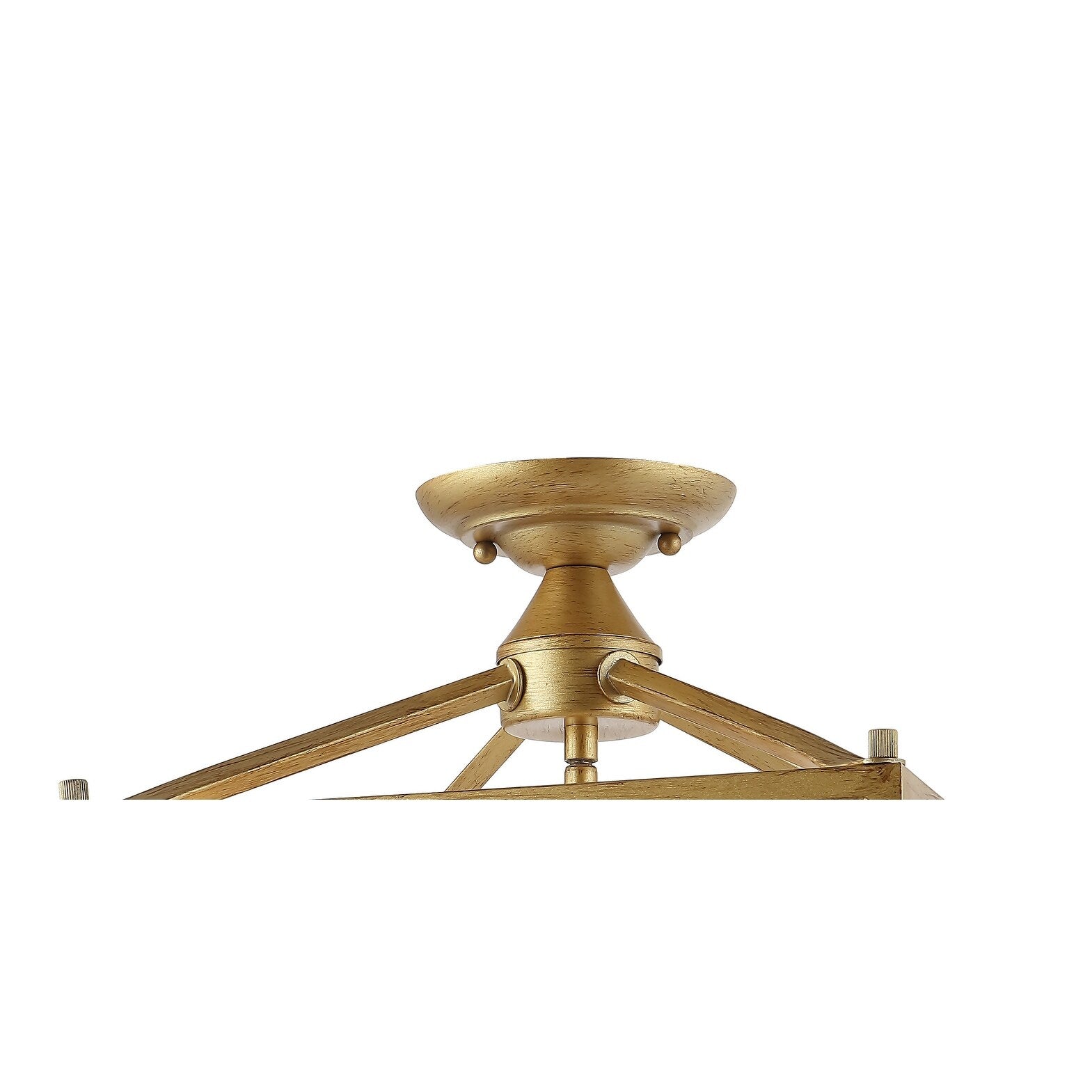 Lanterne miniature Milton à 4 lumières en fer, style ferme moderne, montage encastré à DEL, par JONATHAN Y