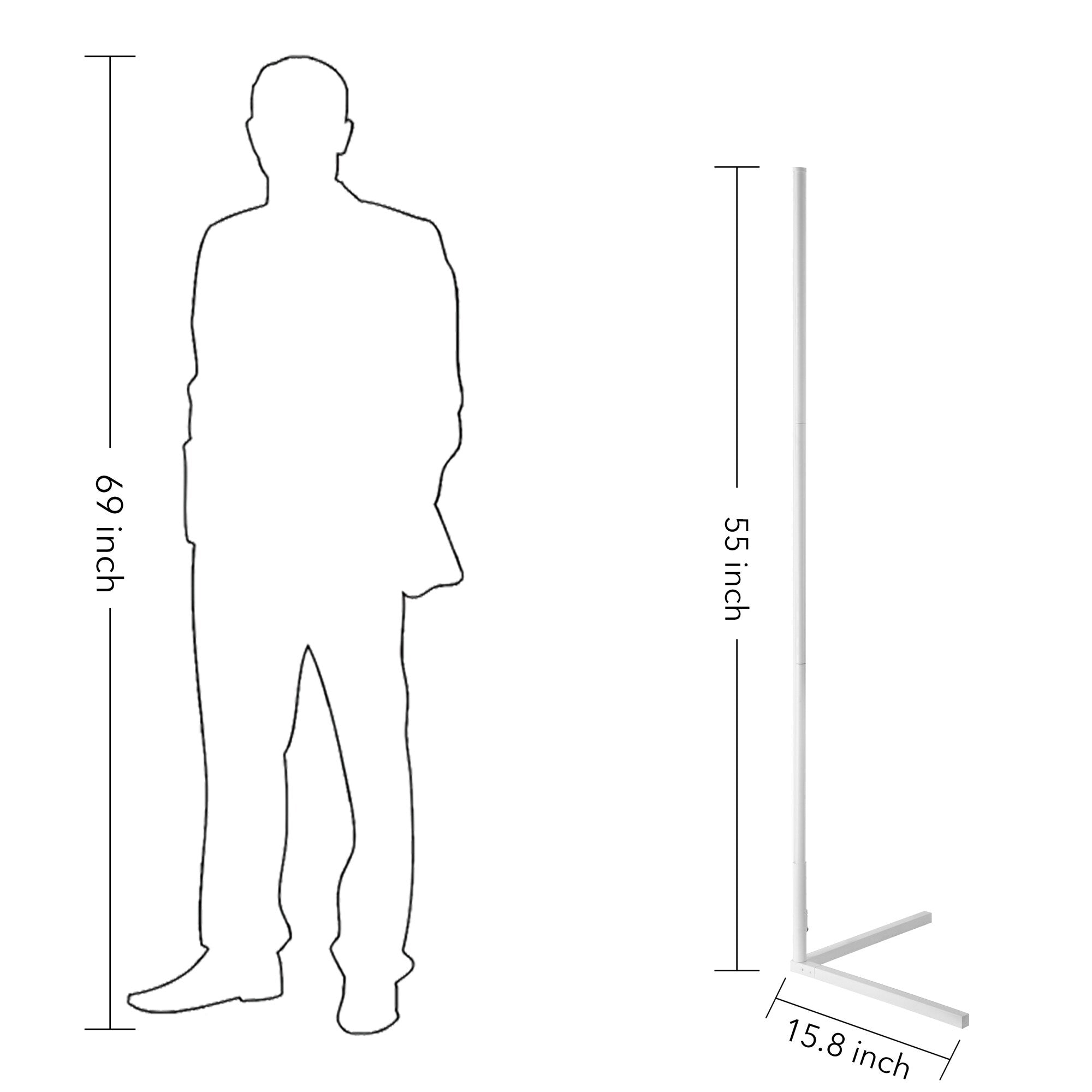 Lampadaire d'angle RVB minimaliste - Lot de 2