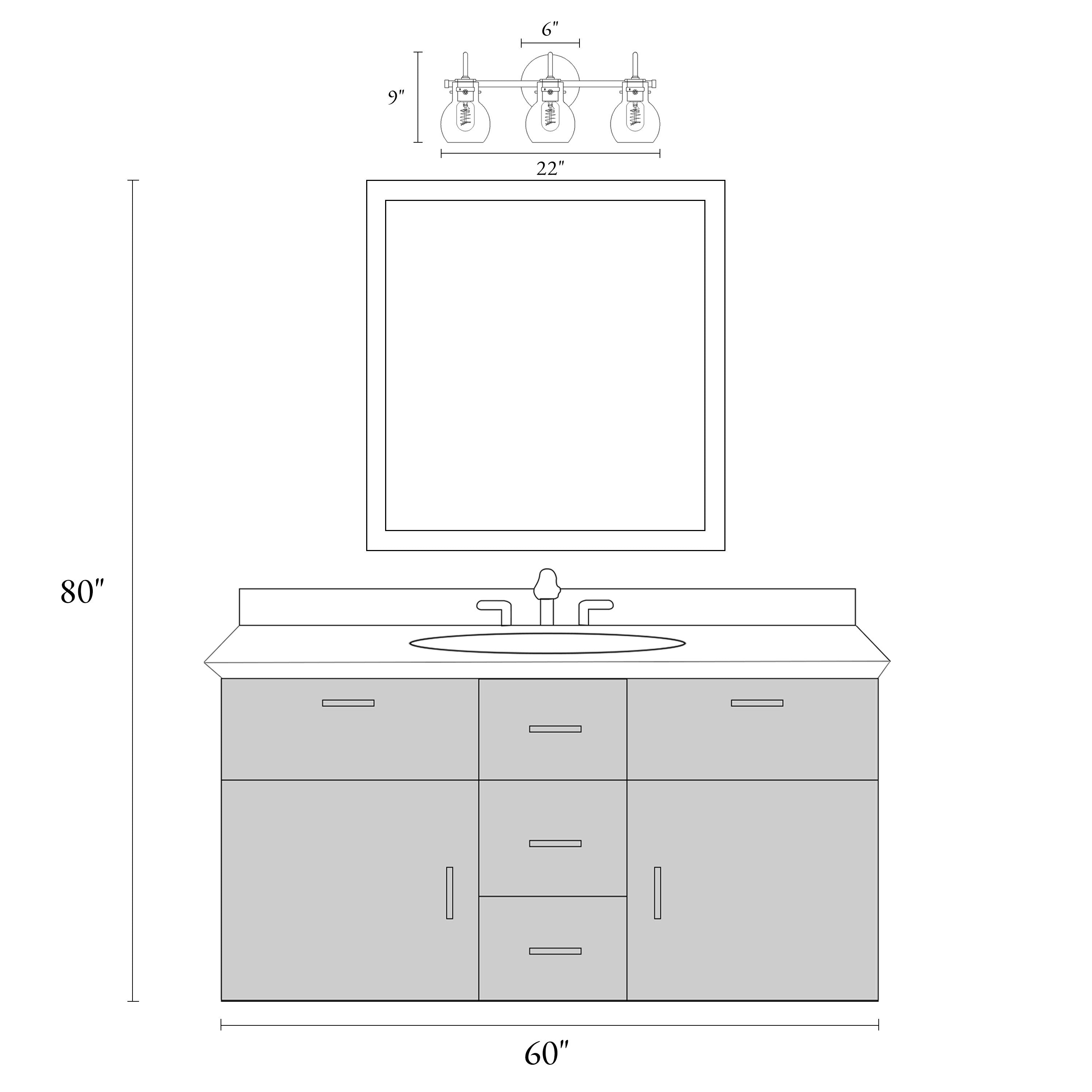 Applique murale moderne à 2, 3, 4 ou 5 lampes pour salle de bain, design minimaliste, en verre