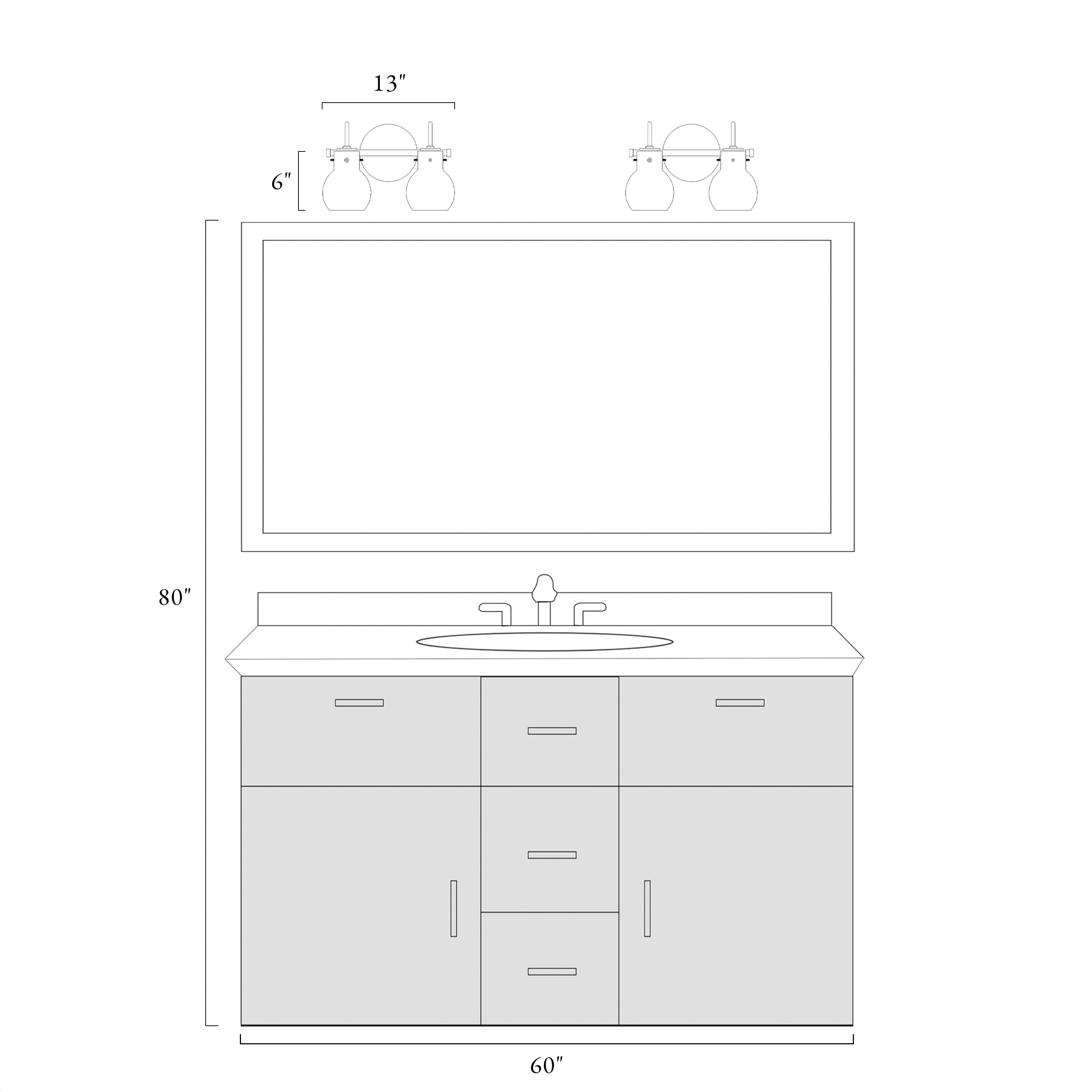 Applique murale moderne à 2, 3, 4 ou 5 lampes pour salle de bain, design minimaliste, en verre