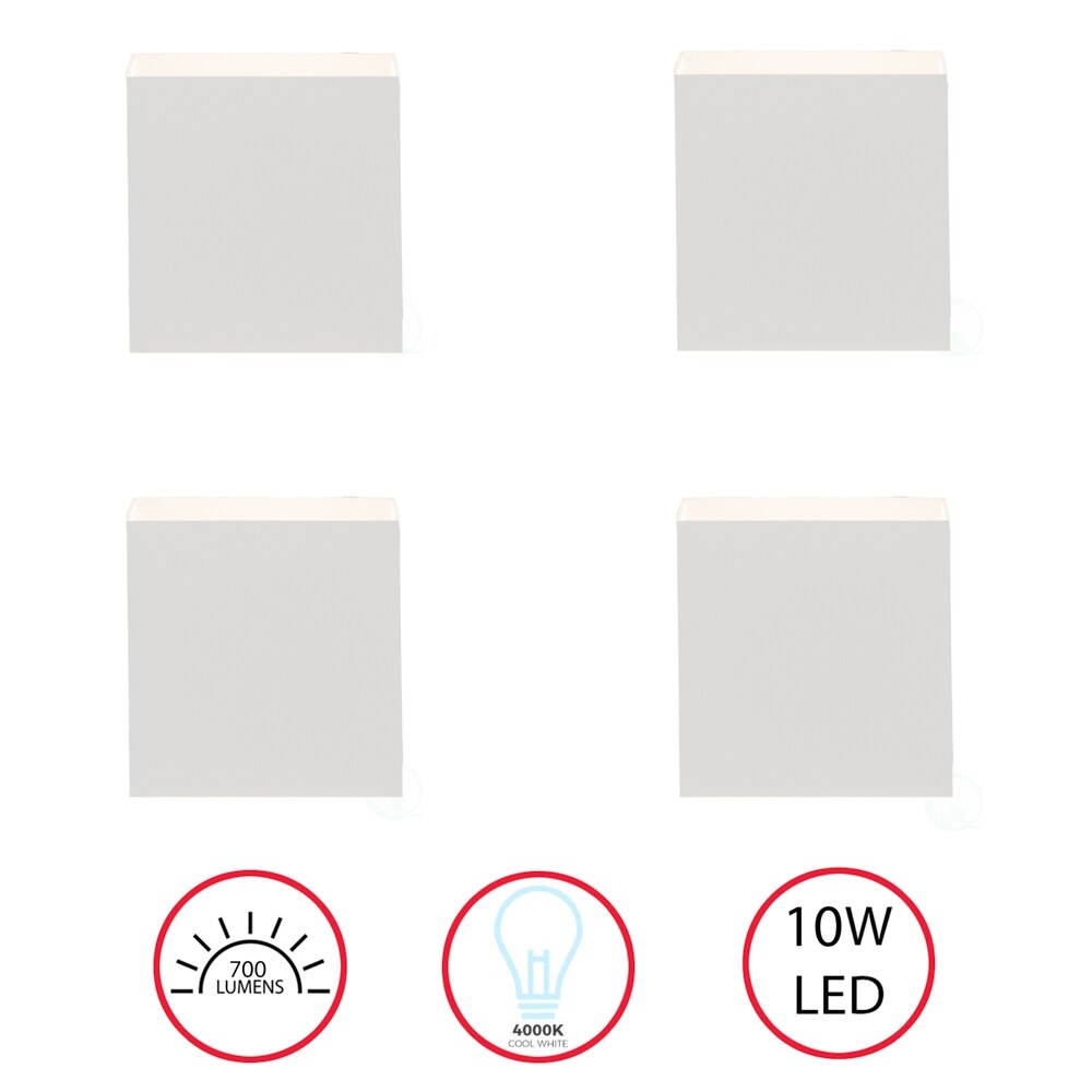 Applique murale moderne LED étanche en aluminium avec faisceau réglable 10 W 4 000 K Blanc froid pour intérieur et extérieur