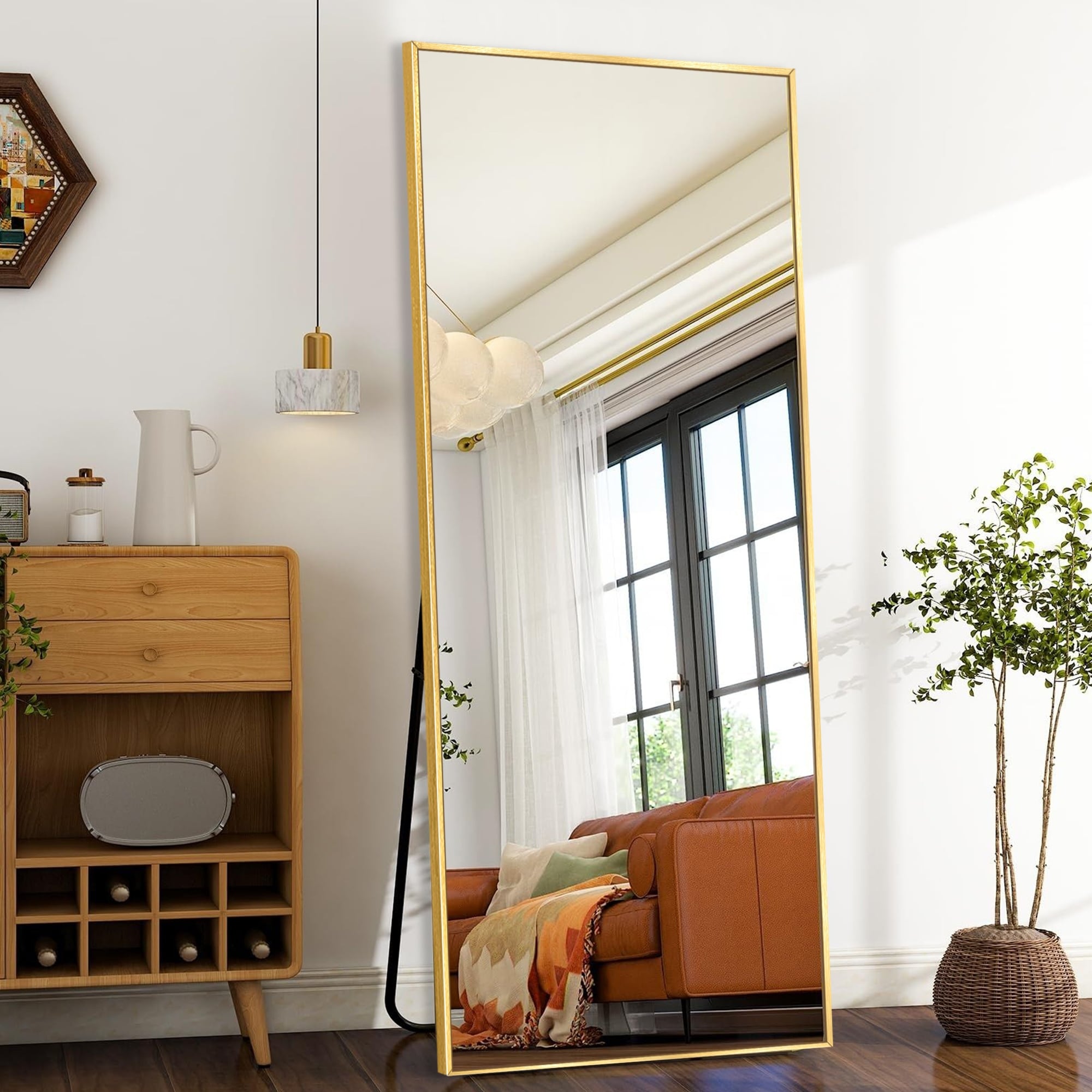 Miroir de sol moderne pleine longueur Miroir autoportant