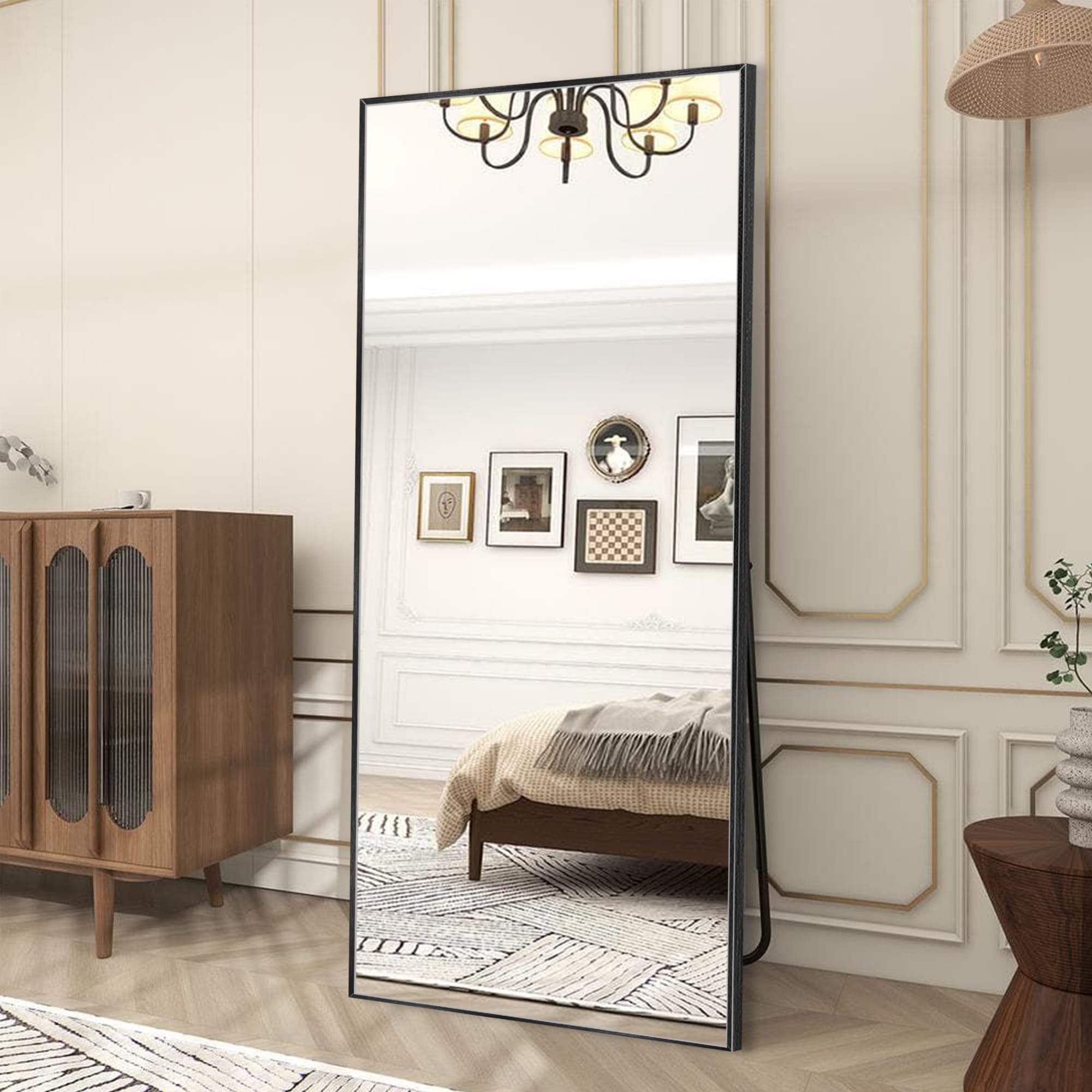 Miroir de sol moderne pleine longueur Miroir autoportant