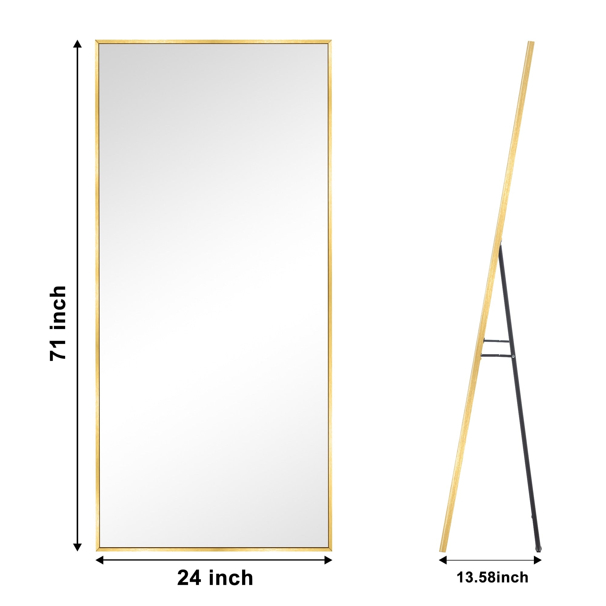 Miroir de sol moderne pleine longueur Miroir autoportant