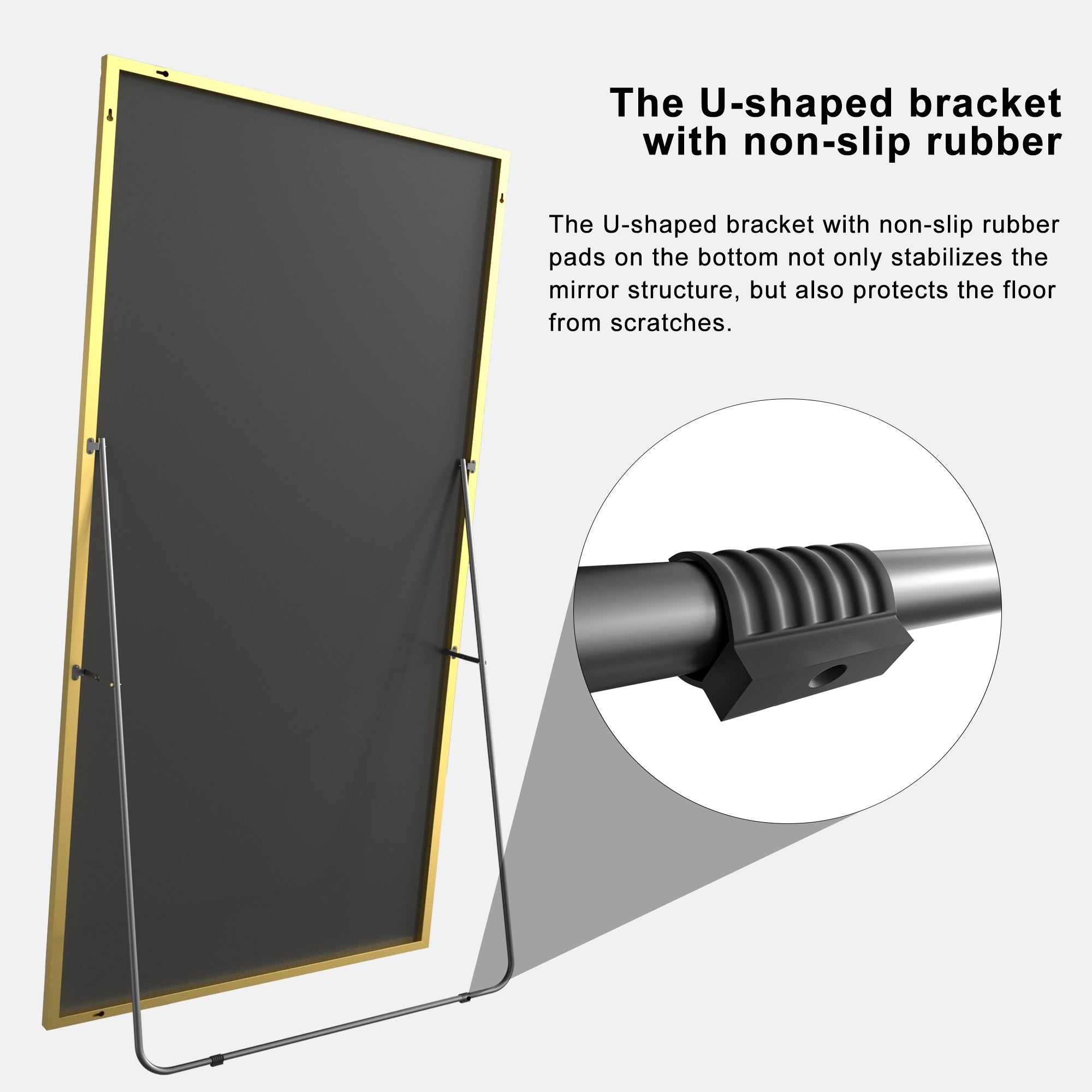 Miroir de sol moderne pleine longueur Miroir autoportant