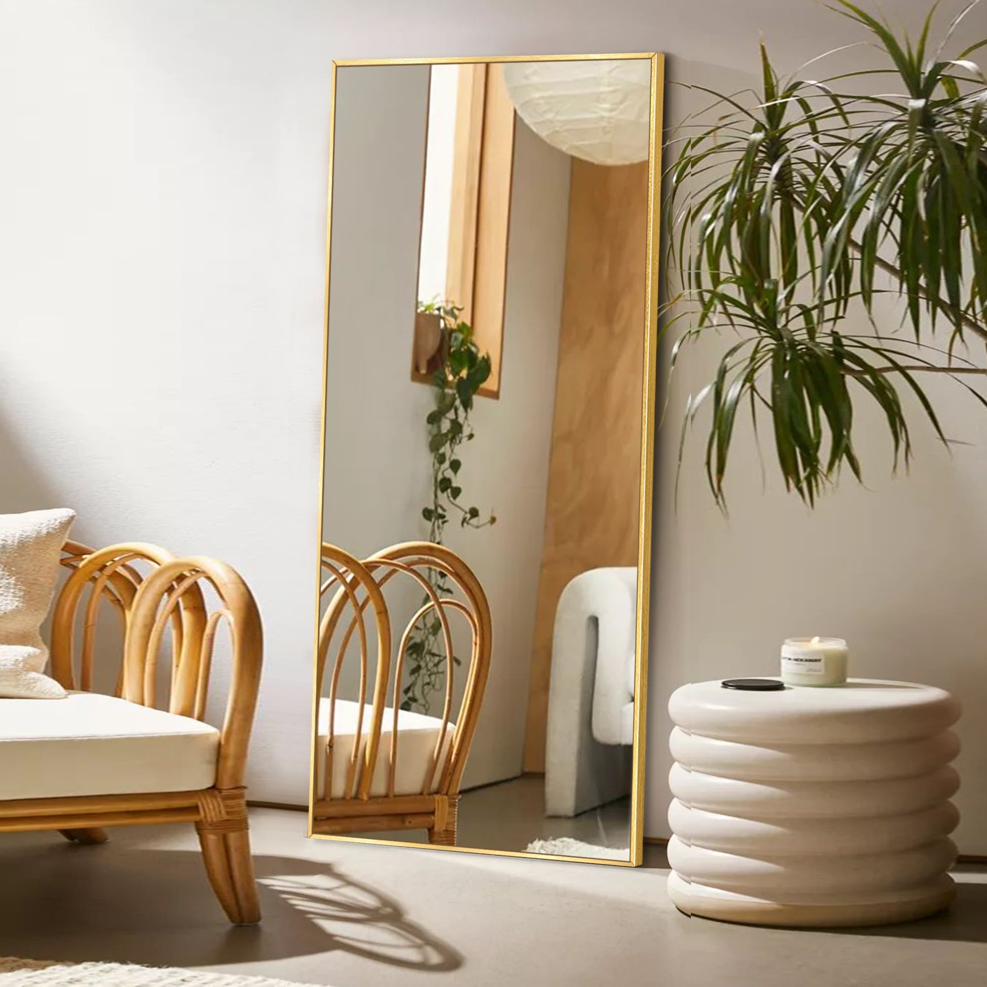 Miroir de sol moderne pleine longueur Miroir autoportant