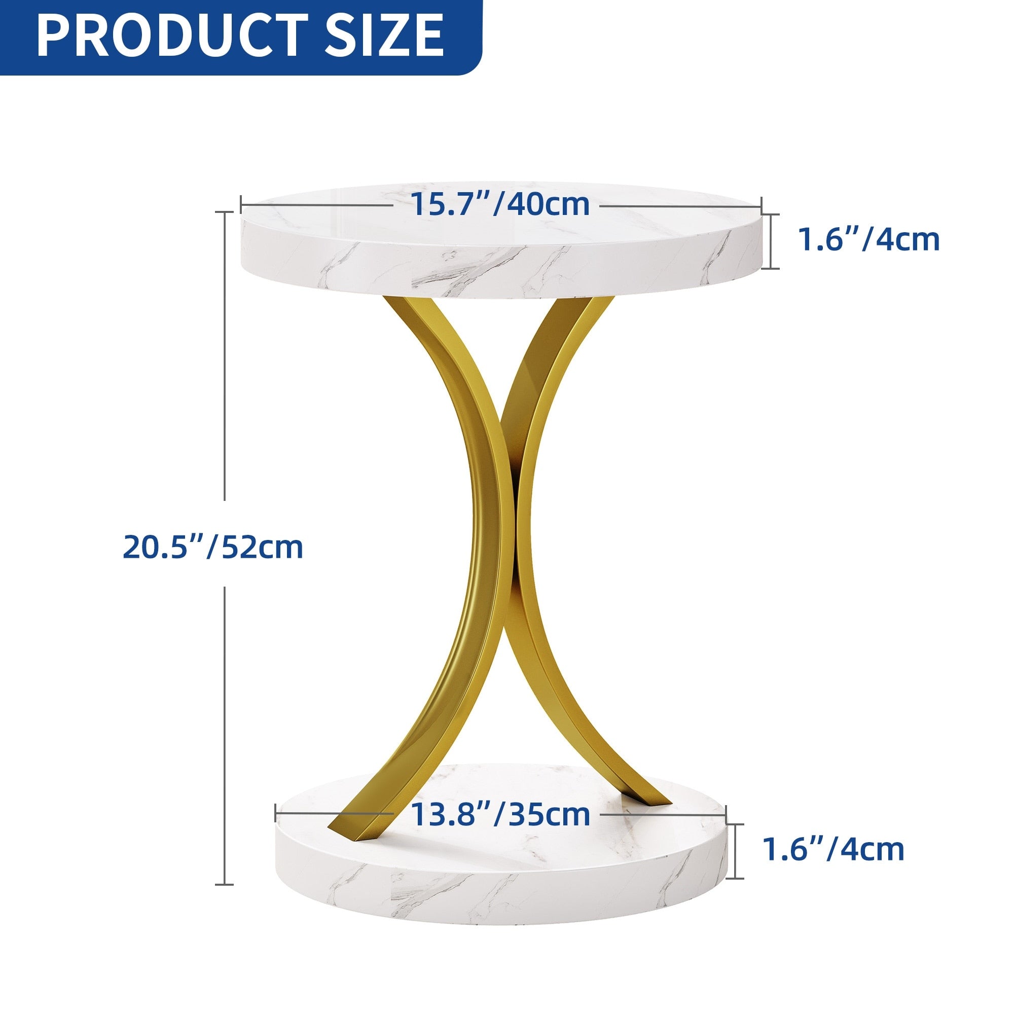 Console moderne dorée avec plateau en marbre pour entrée et couloir