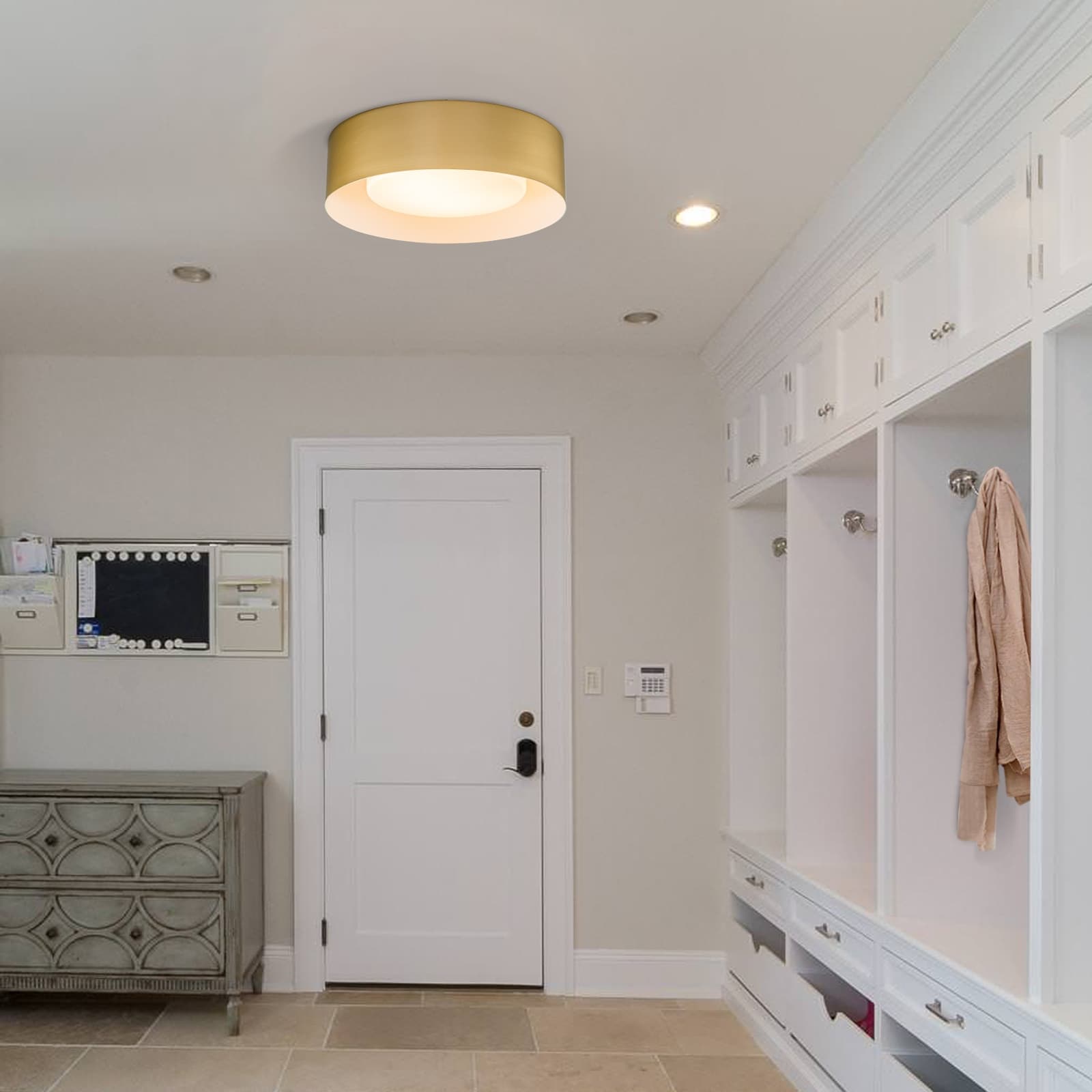 Plafonnier encastré moderne et minimaliste à 2, 3 ou 5 lumières avec abat-jour en métal