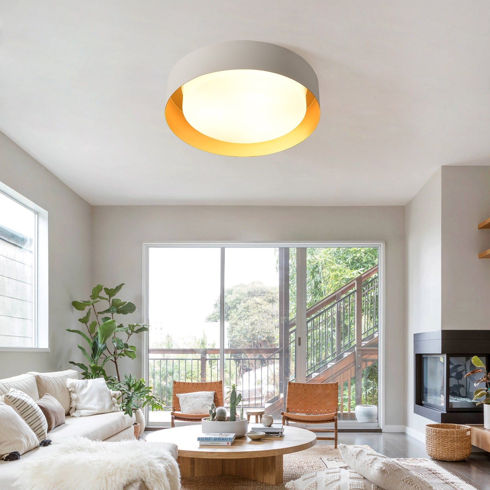 Plafonnier encastré moderne et minimaliste à 2, 3 ou 5 lumières avec abat-jour en métal