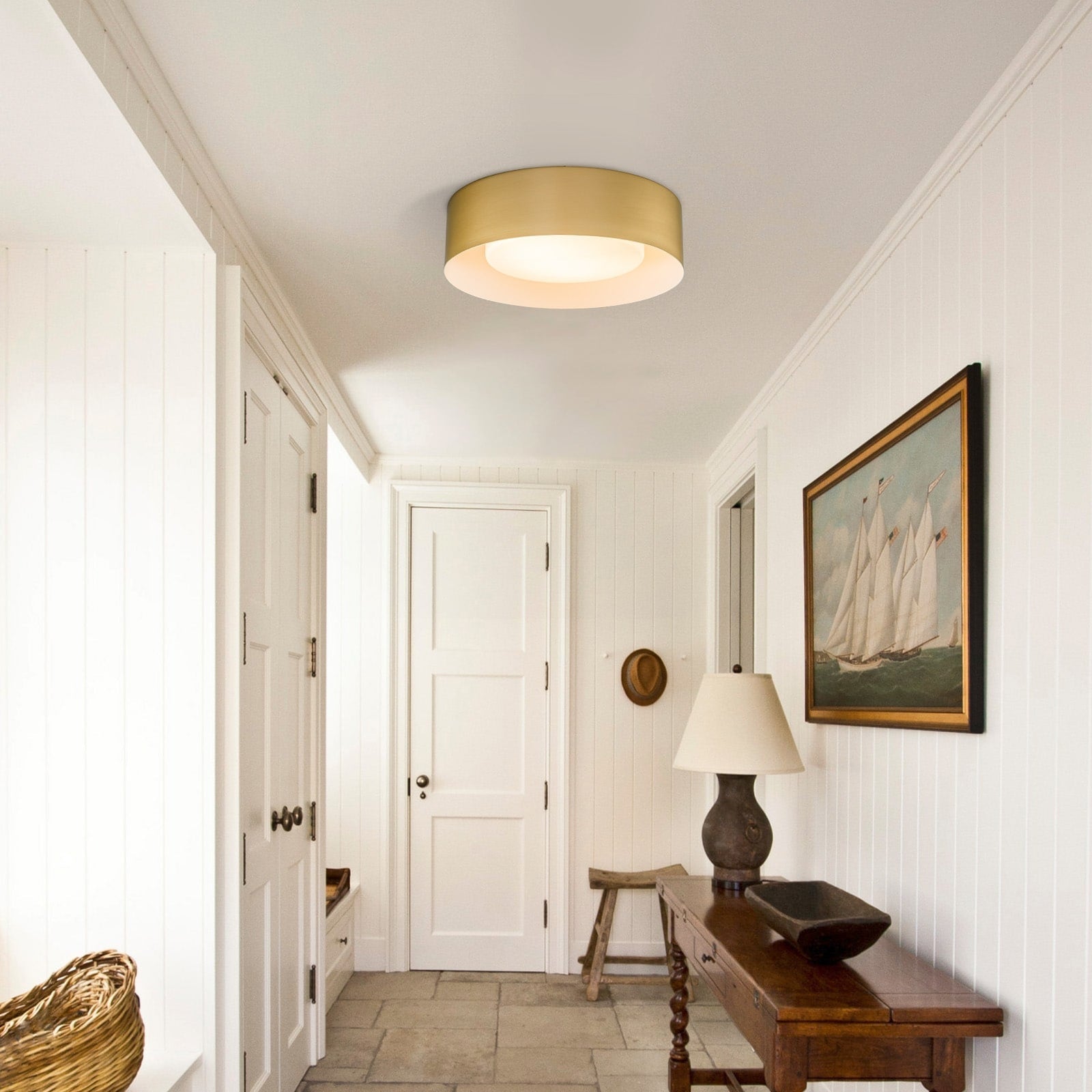 Plafonnier encastré moderne et minimaliste à 2, 3 ou 5 lumières avec abat-jour en métal