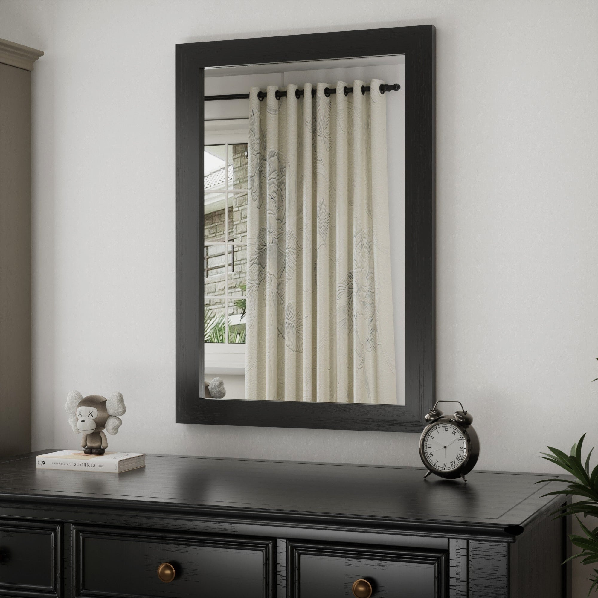 Miroirs muraux modernes, miroir rectangulaire avec cadre en bois, miroir de salle de bain, miroir de grange, miroir de porte de grange avec plusieurs tailles