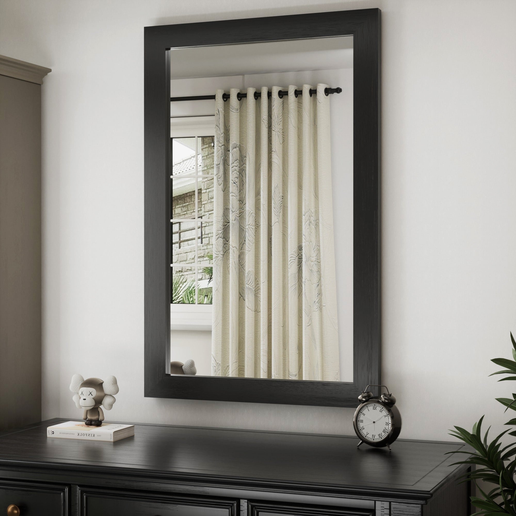 Miroirs muraux modernes, miroir rectangulaire avec cadre en bois, miroir de salle de bain, miroir de grange, miroir de porte de grange avec plusieurs tailles