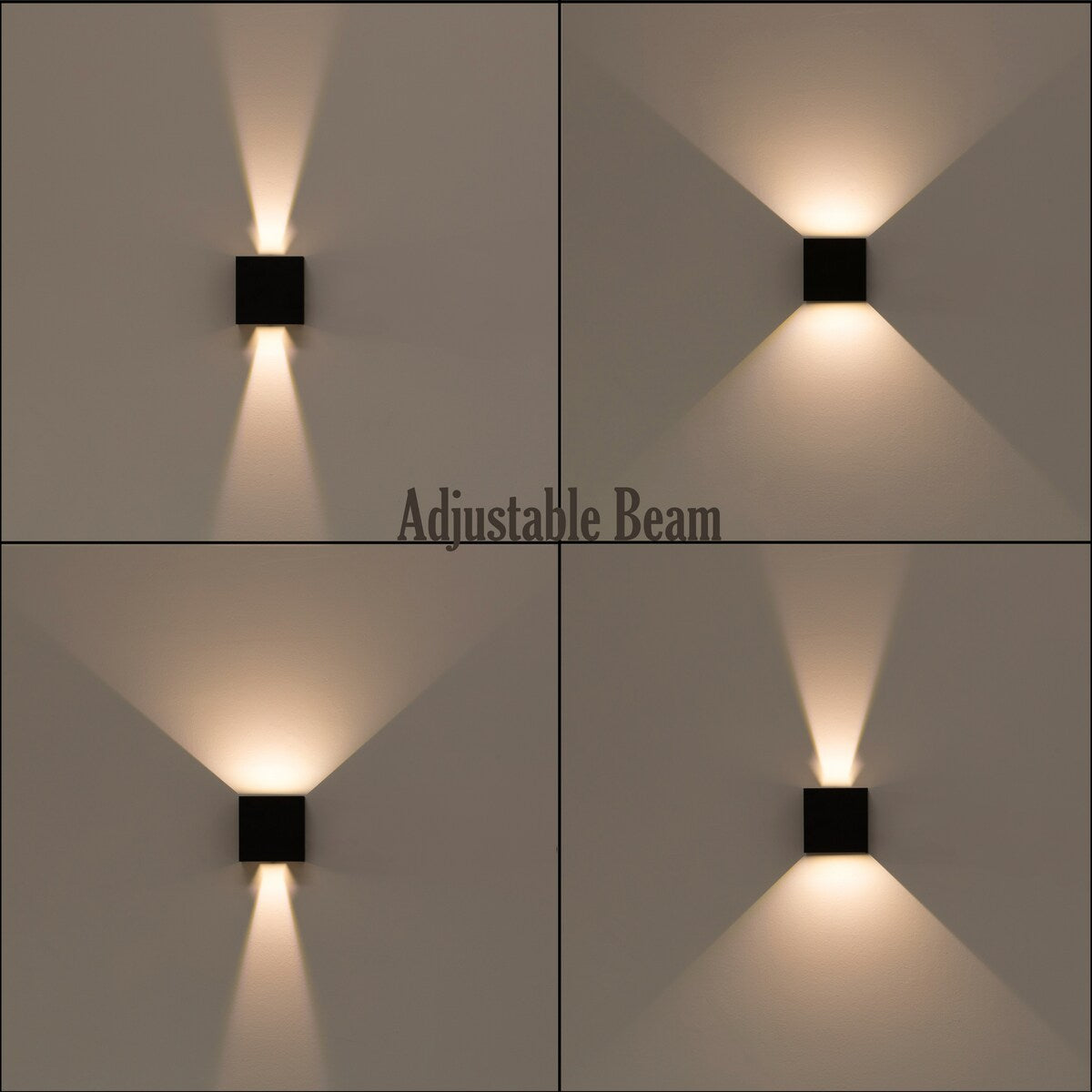 Applique murale moderne LED étanche en aluminium avec faisceau réglable 10 W 4 000 K Blanc froid pour intérieur et extérieur