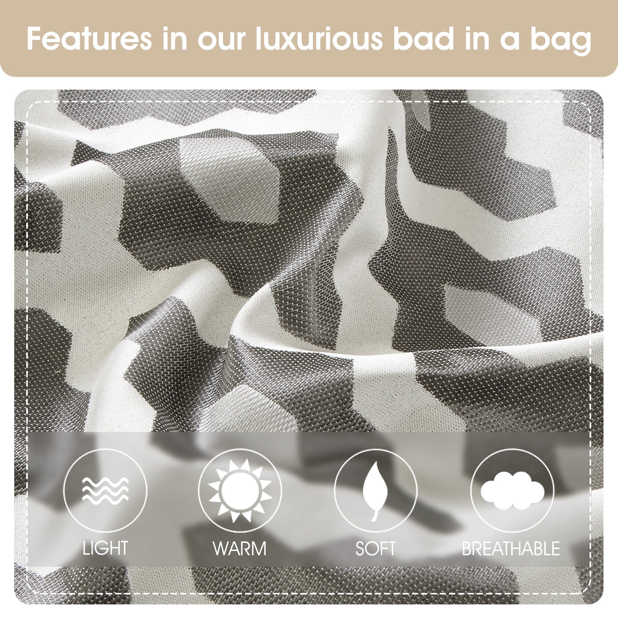 Ensemble de couette géométrique de luxe Nanshing Calvin 10 pièces