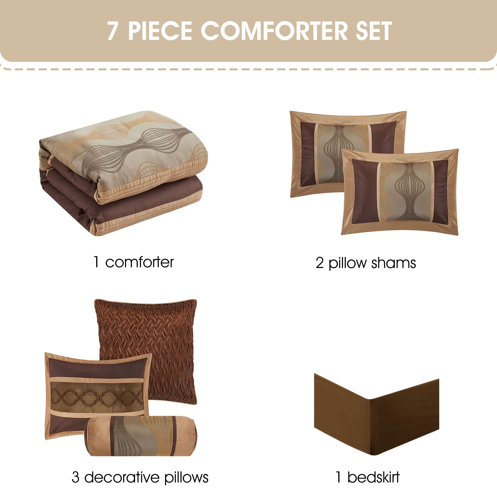 Ensemble de couette géométrique moderne Nanshing Daniella 7 pièces