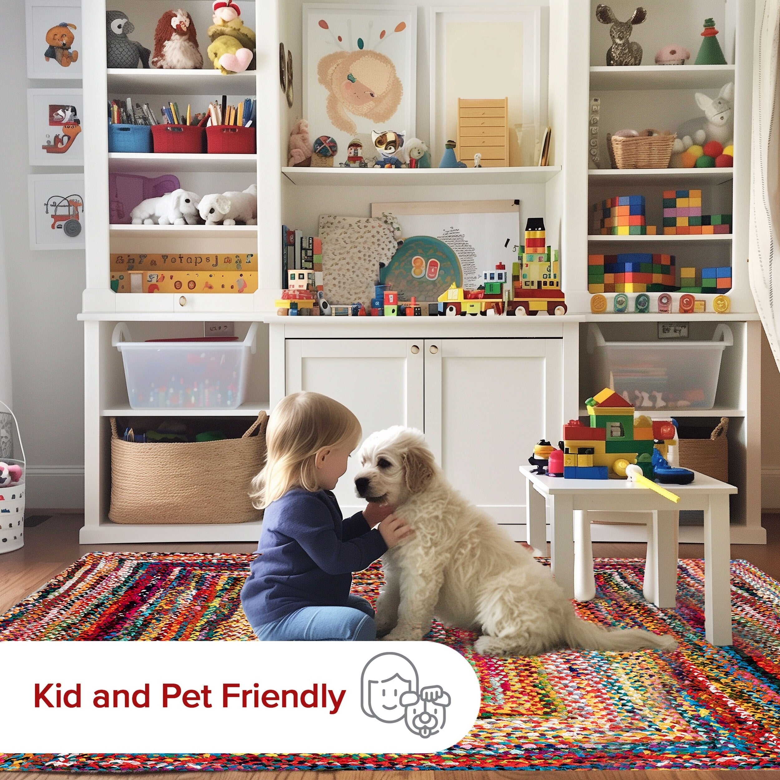 Tapis bohème tressé à la main Nuloom Tammara