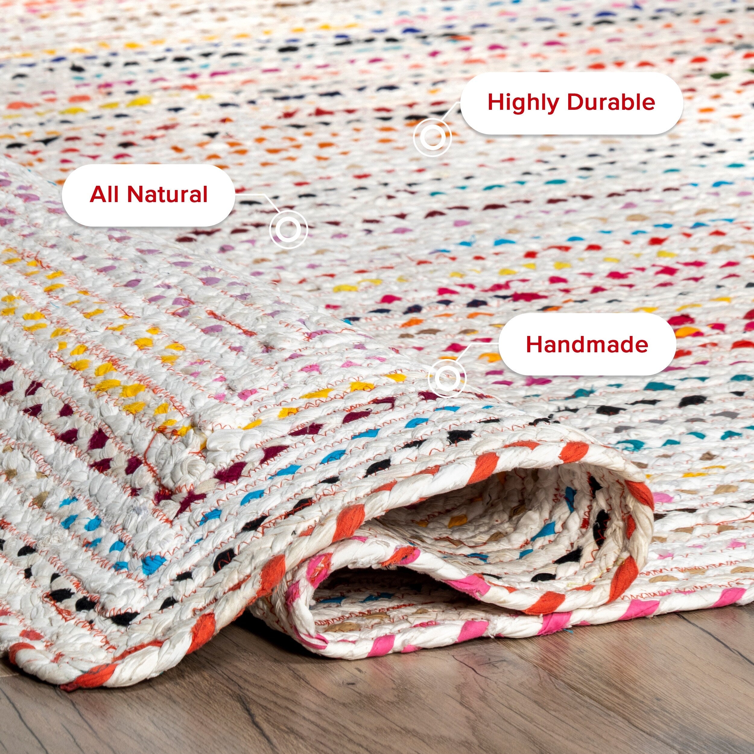 Tapis bohème tressé à la main Nuloom Tammara