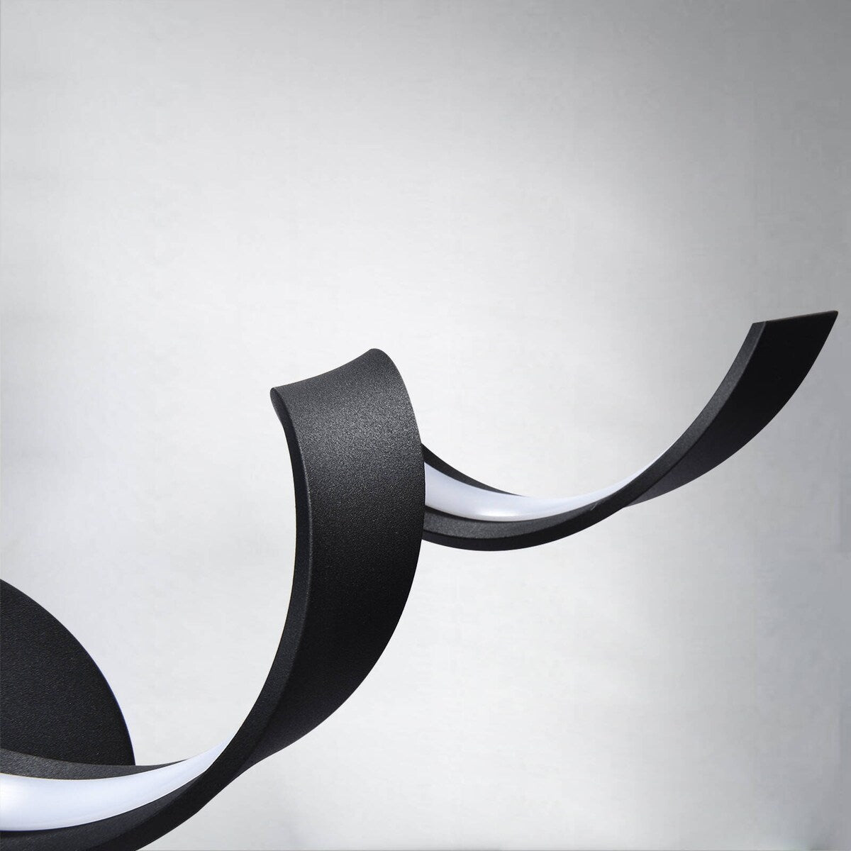 Applique murale à LED pour salle de bain au design moderne en spirale, à intensité variable