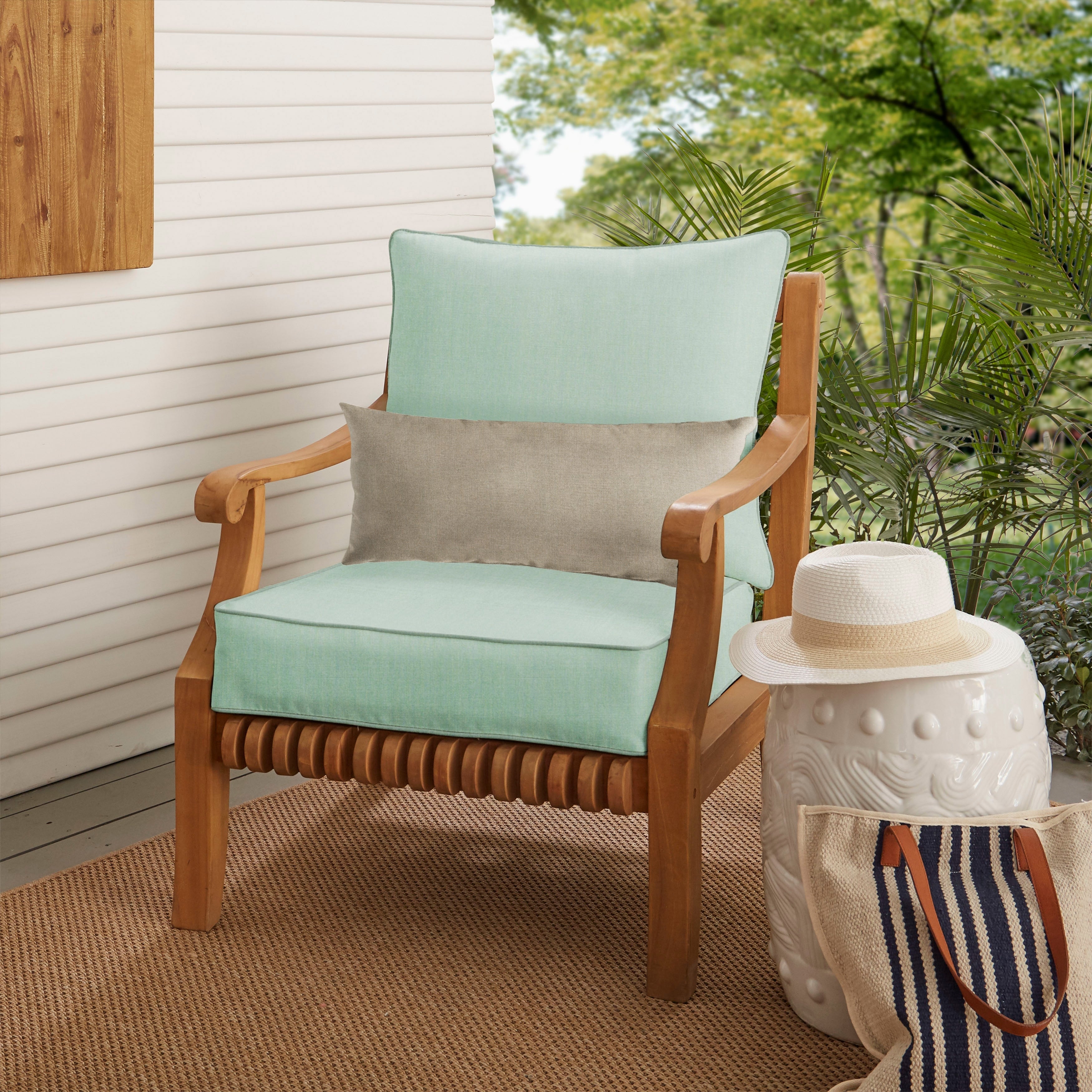 Ensemble coussin et coussin de chaise Oakley Sunbrella Solid pour intérieur/extérieur