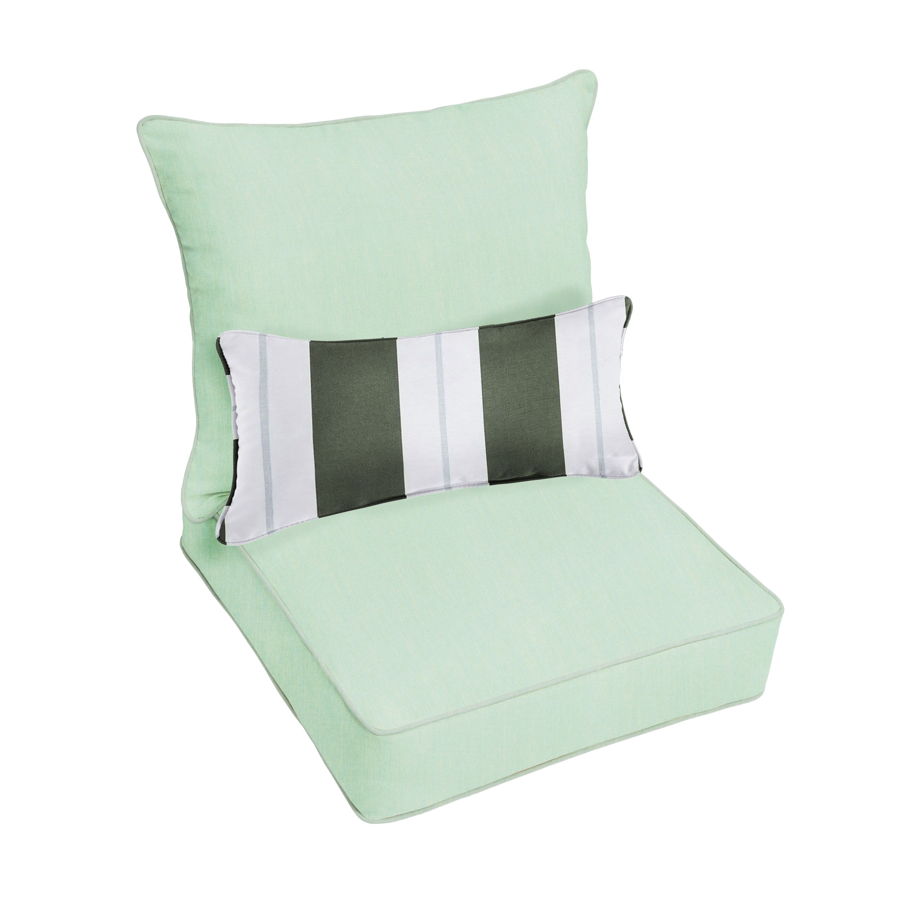 Ensemble coussin et coussin de chaise Oakley Sunbrella Solid pour intérieur/extérieur