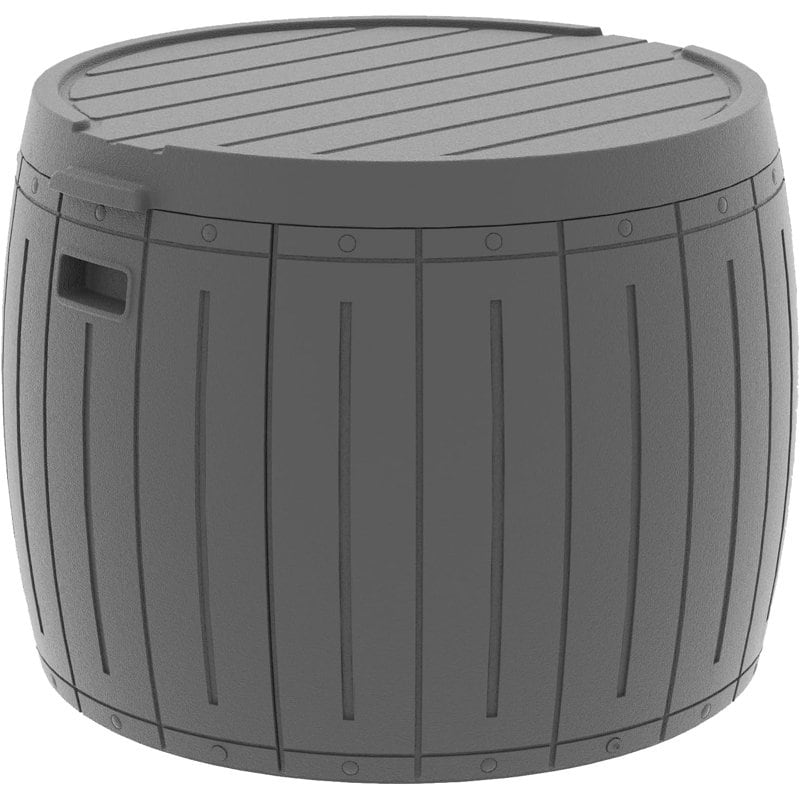 Coffre de rangement extérieur verrouillable en résine pour terrasse