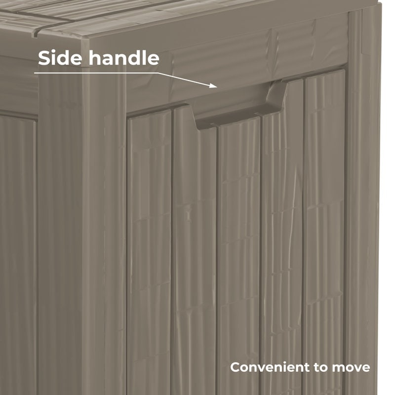 Coffre de rangement extérieur verrouillable en résine pour terrasse