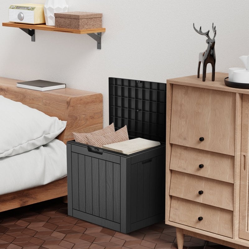 Coffre de rangement extérieur verrouillable en résine pour terrasse