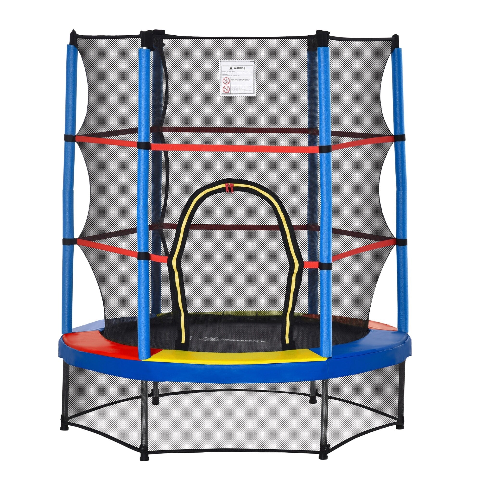 Trampoline Outsunny pour enfants de 1,5 m de diamètre avec filet pour l'intérieur et l'extérieur, de 3 à 6 ans