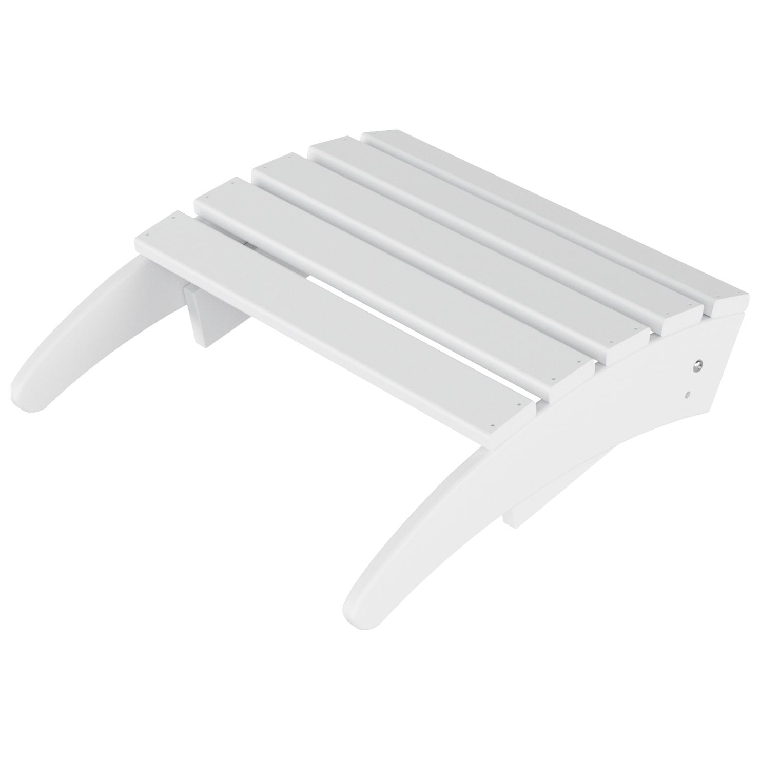 Chaise Adirondack pliable Polytrends Laguna en PEHD pour terrasse extérieure toutes saisons avec pouf (ensemble 2 pièces)