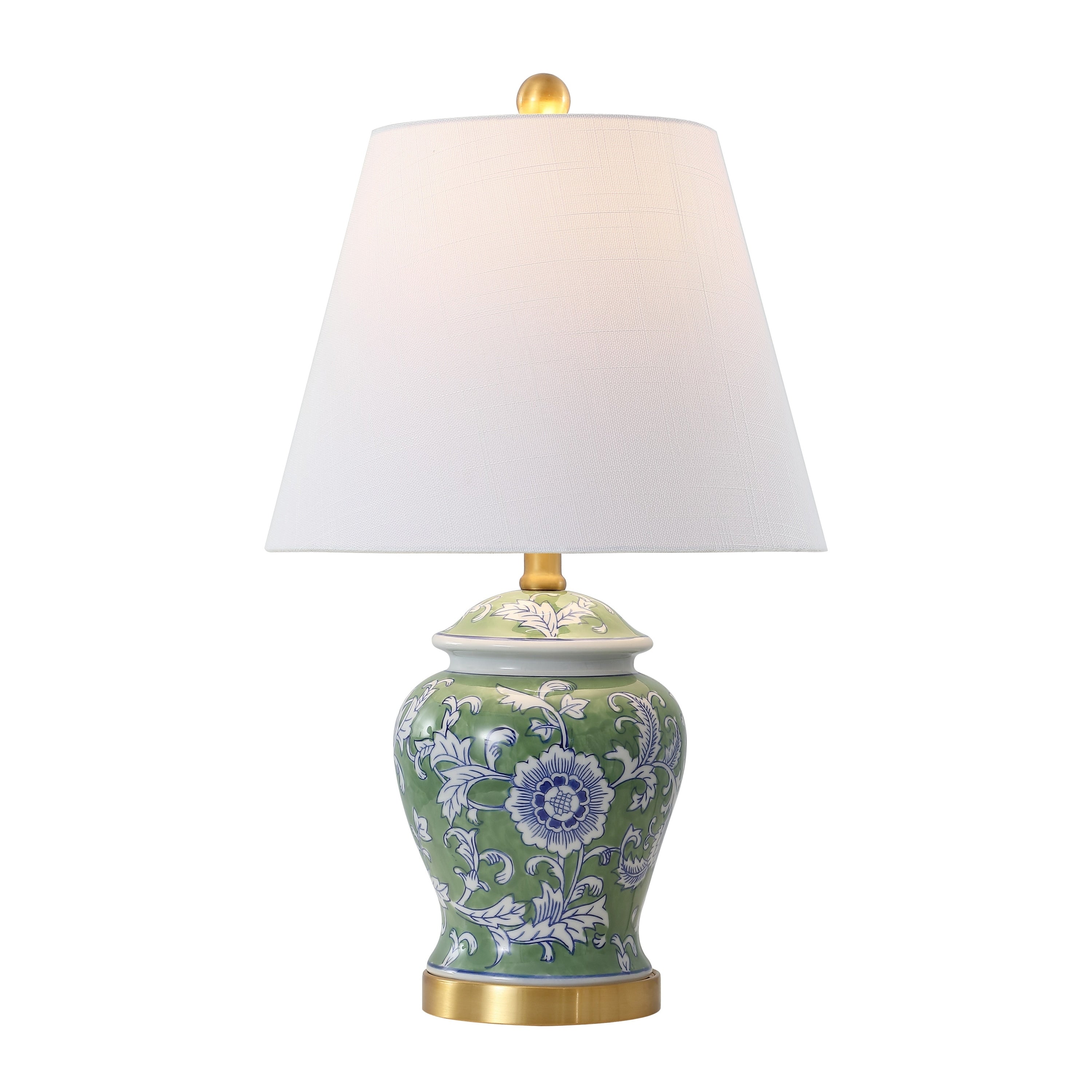 Lampe de table LED Penelope 22 Chinoiserie, bleu/blanc par JONATHAN Y