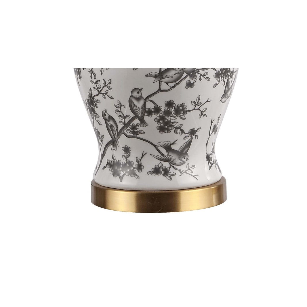 Lampe de table LED Penelope 22 Chinoiserie, bleu/blanc par JONATHAN Y