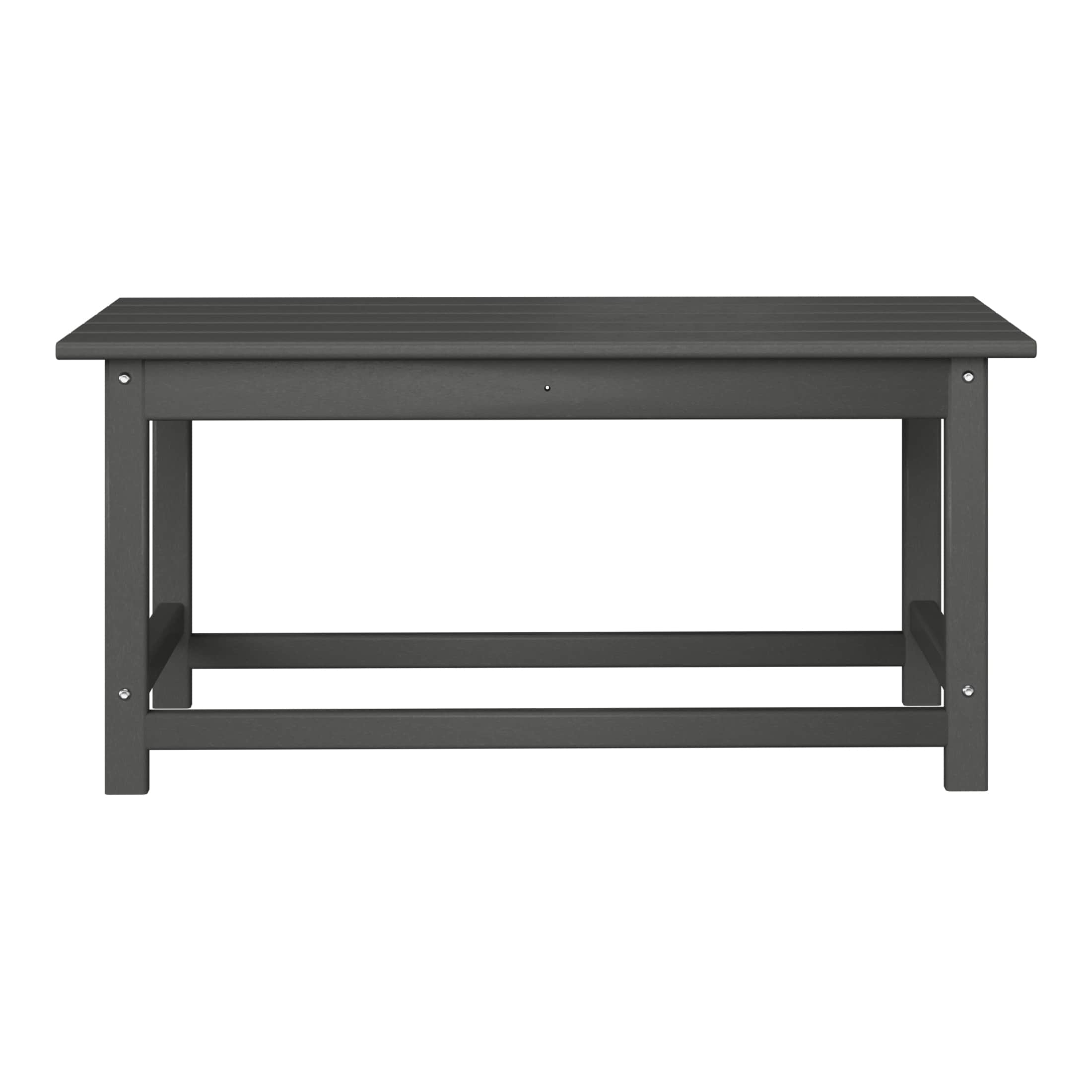 Table basse rectangulaire Polytrends Laguna en PEHD pour terrasse extérieure toutes saisons