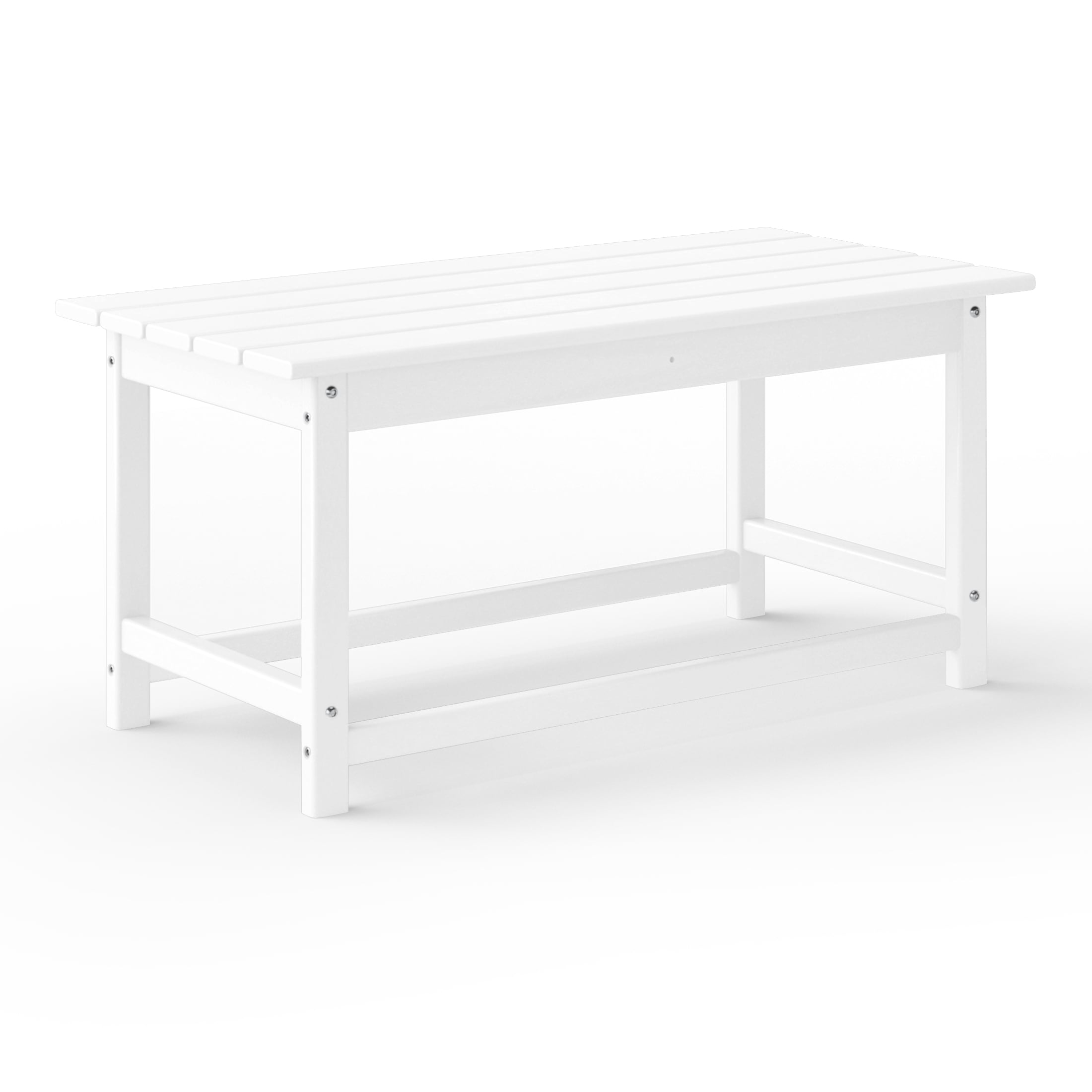 Table basse rectangulaire Polytrends Laguna en PEHD pour terrasse extérieure toutes saisons