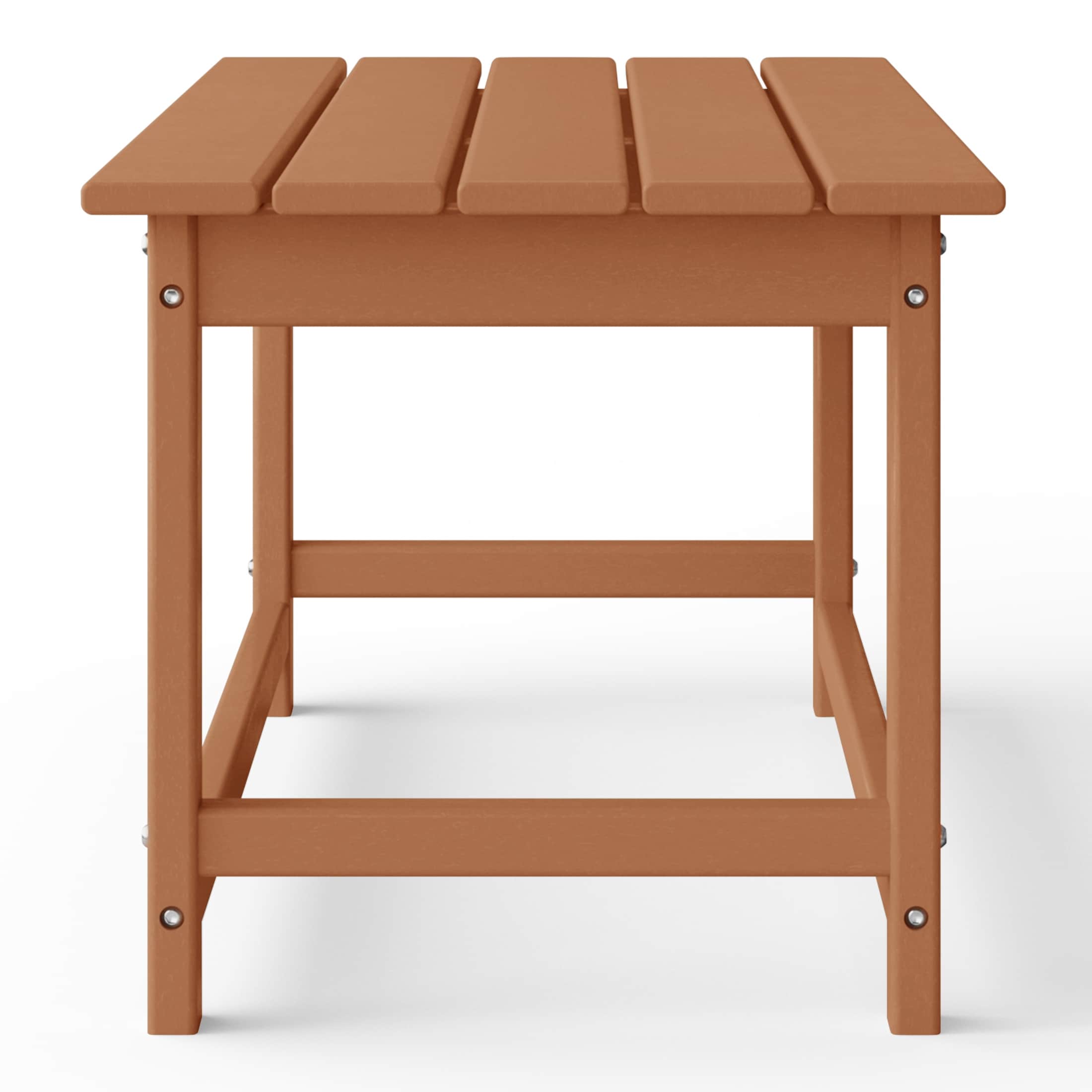 Table basse rectangulaire Polytrends Laguna en PEHD pour terrasse extérieure toutes saisons