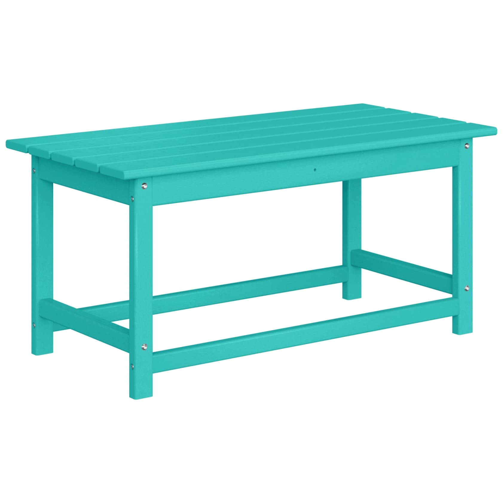 Table basse rectangulaire Polytrends Laguna en PEHD pour terrasse extérieure toutes saisons