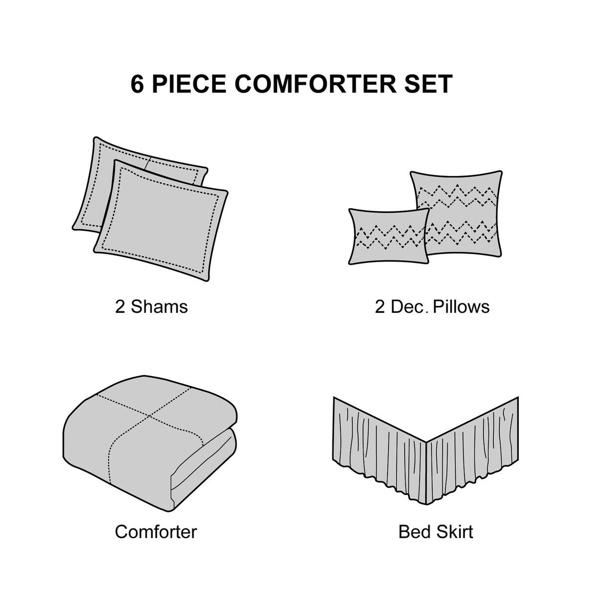 Ensemble de couette 6 pièces en jacquard médaillon Summerfield de Porch & Den