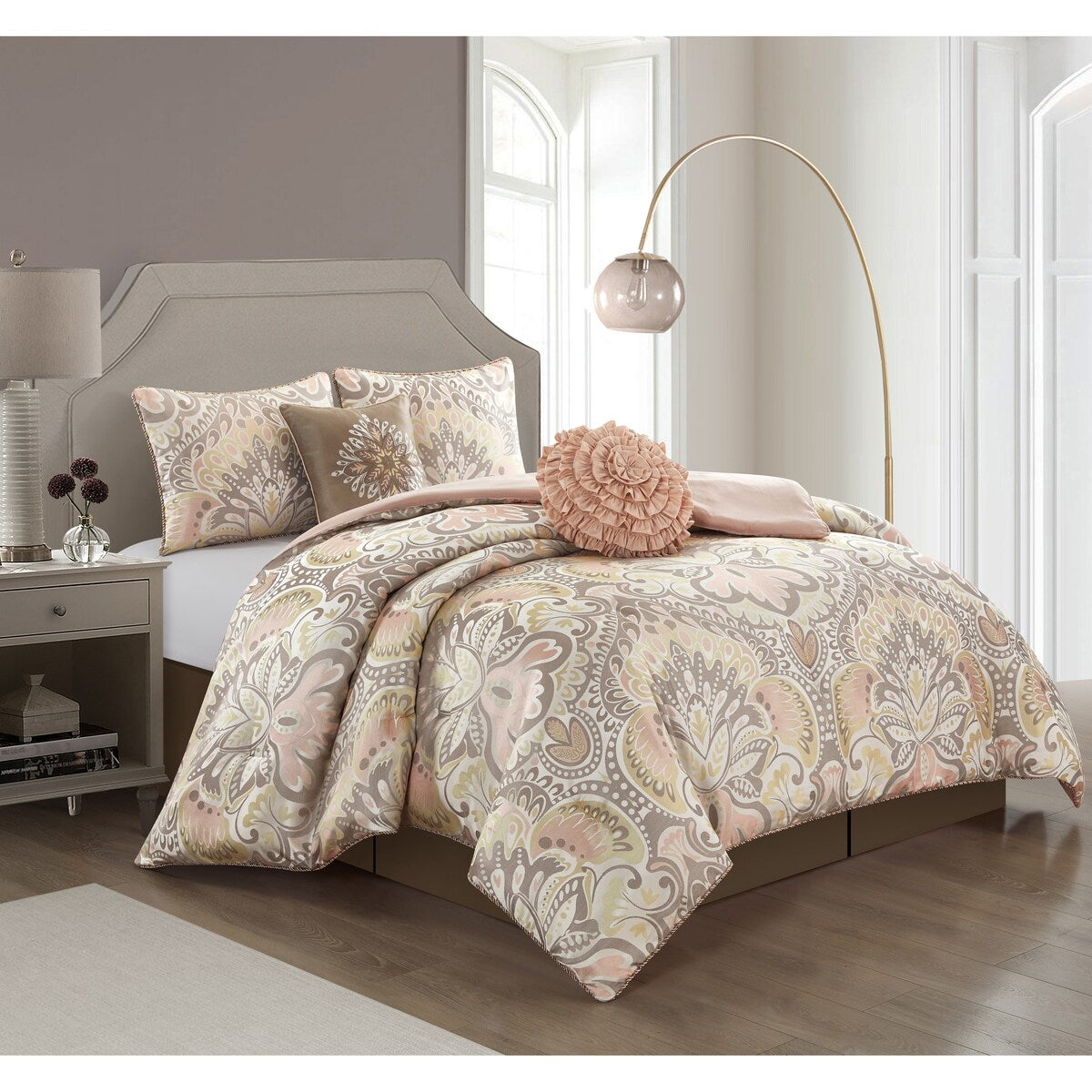 Ensemble de couette 6 pièces en jacquard médaillon Summerfield de Porch & Den