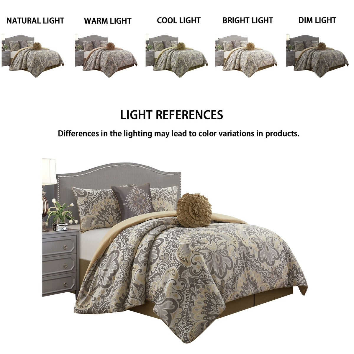 Ensemble de couette 6 pièces en jacquard médaillon Summerfield de Porch & Den