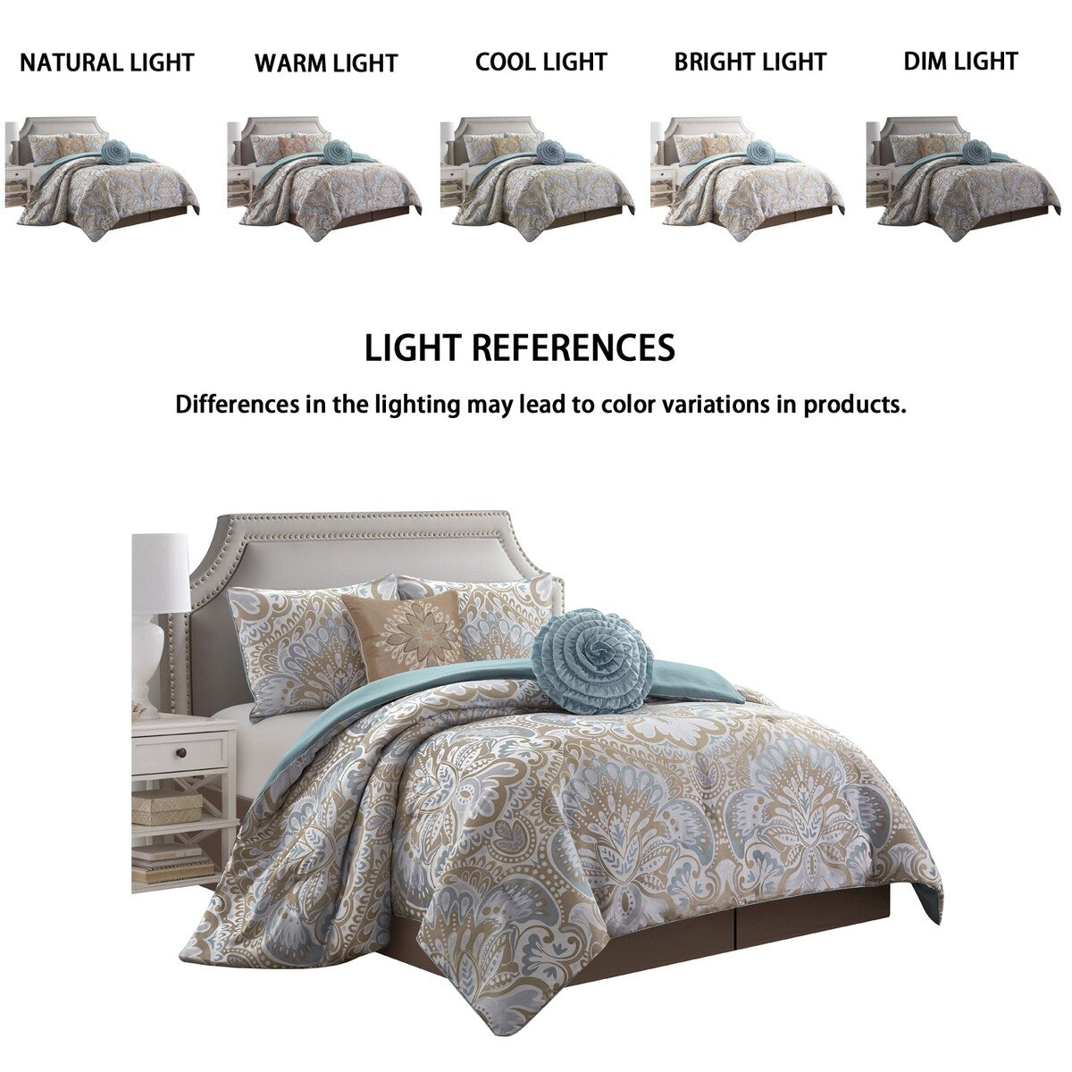 Ensemble de couette 6 pièces en jacquard médaillon Summerfield de Porch & Den