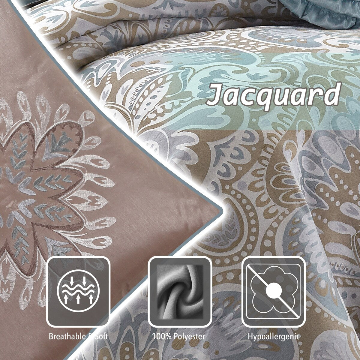 Ensemble de couette 6 pièces en jacquard médaillon Summerfield de Porch & Den