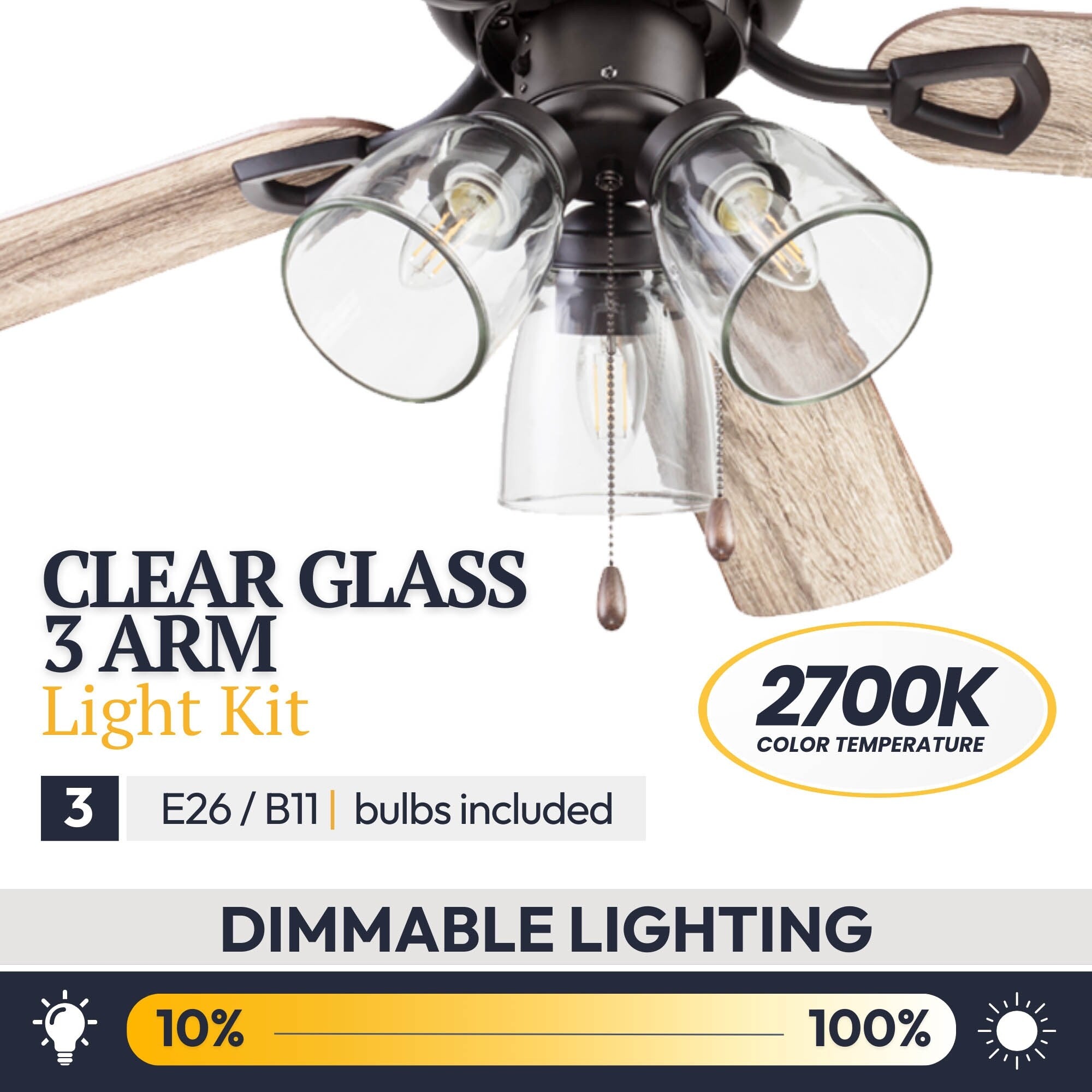 Ventilateur de plafond d'intérieur traditionnel de style ferme Prominence Home Renton