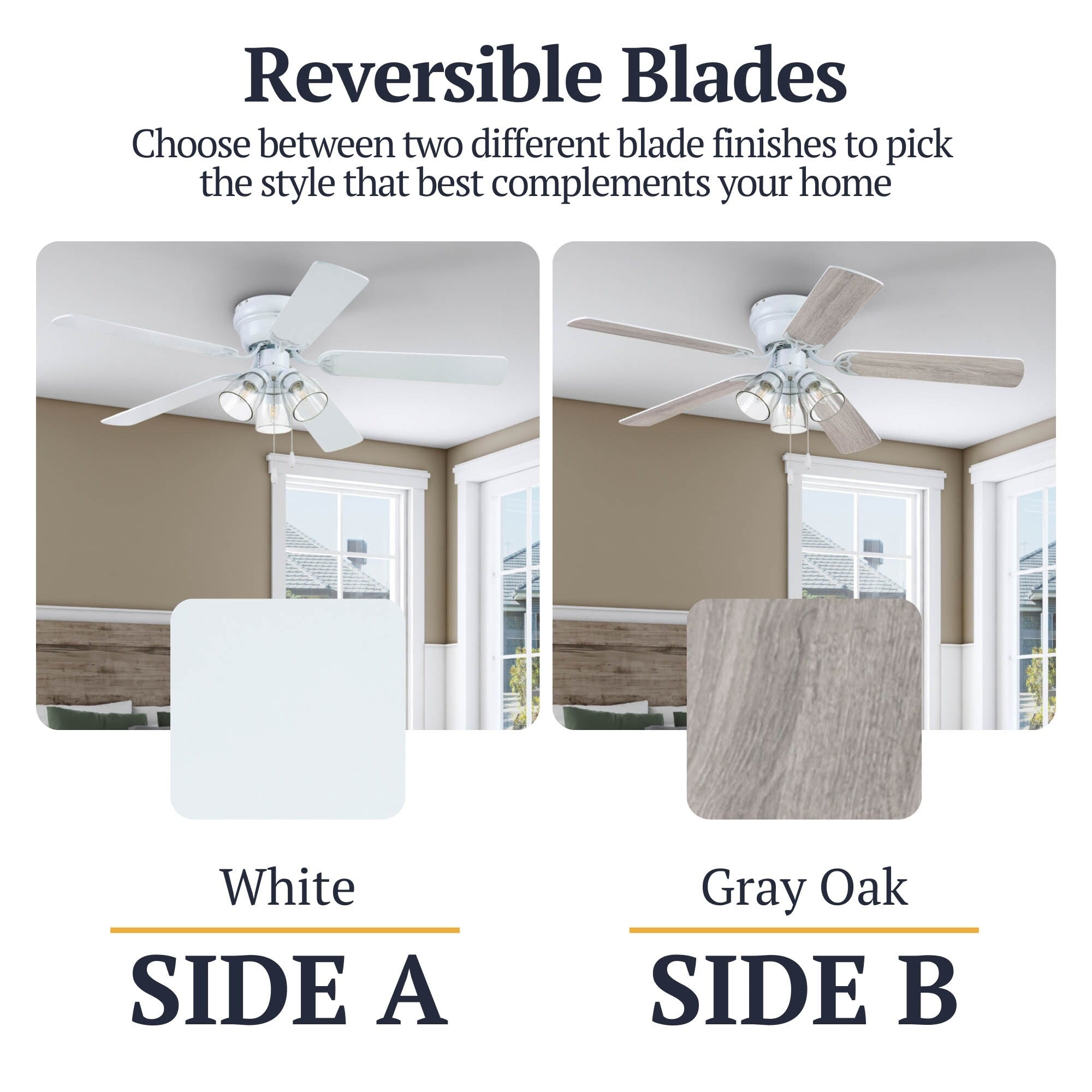 Ventilateur de plafond d'intérieur traditionnel de style ferme Prominence Home Renton