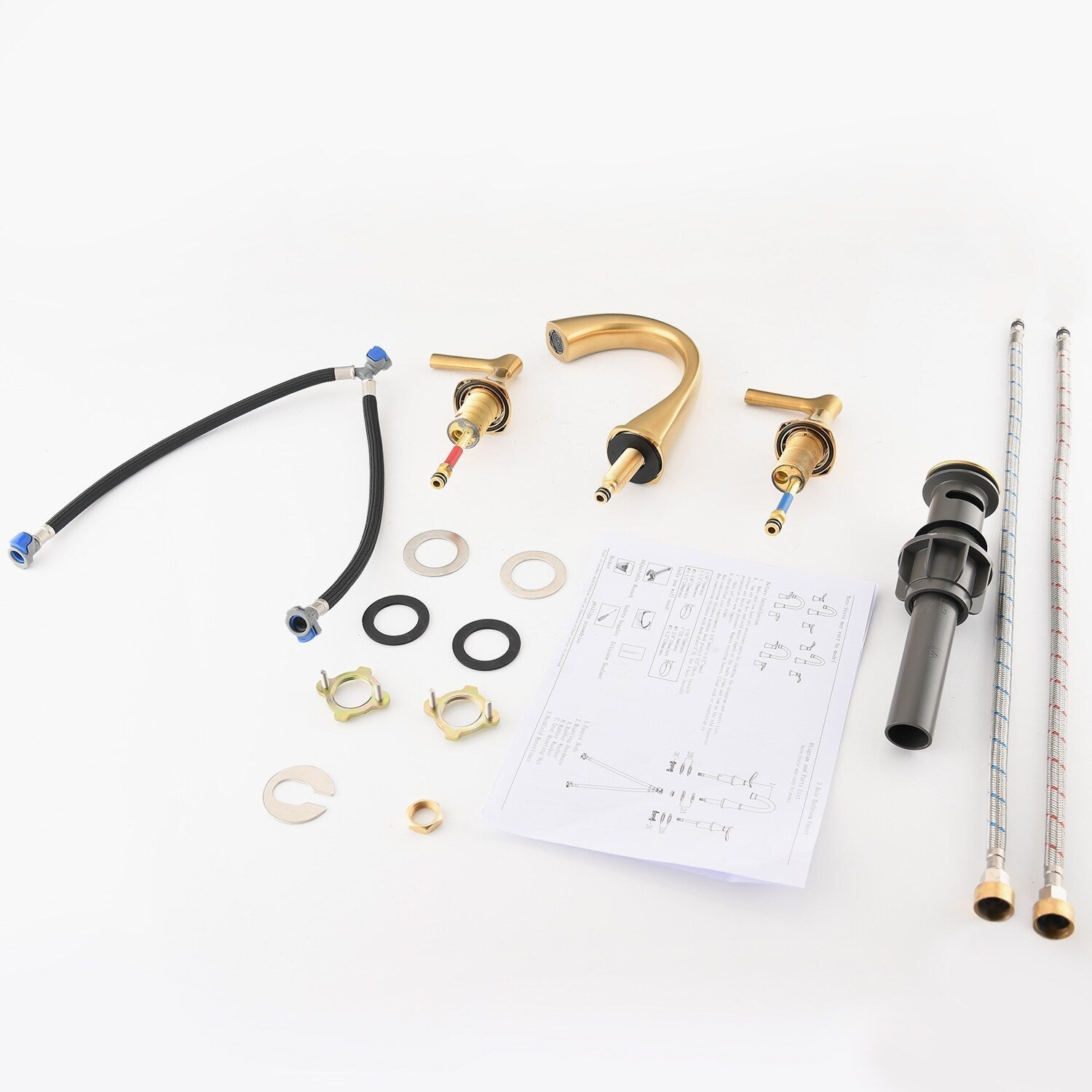 Robinet de lavabo de salle de bain à large diffusion Proox 8 SpotShield avec ensemble de vidange