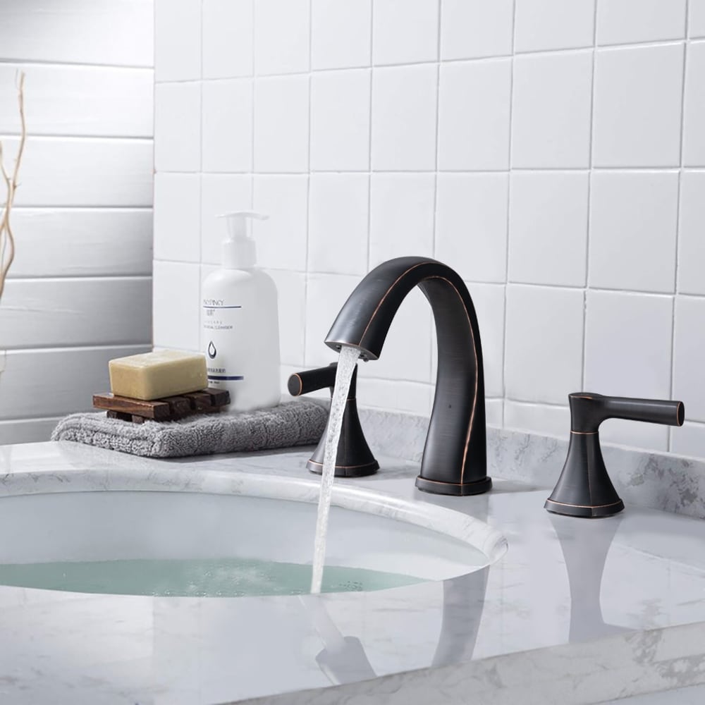 Robinet de lavabo de salle de bain à large diffusion Proox 8 SpotShield avec ensemble de vidange