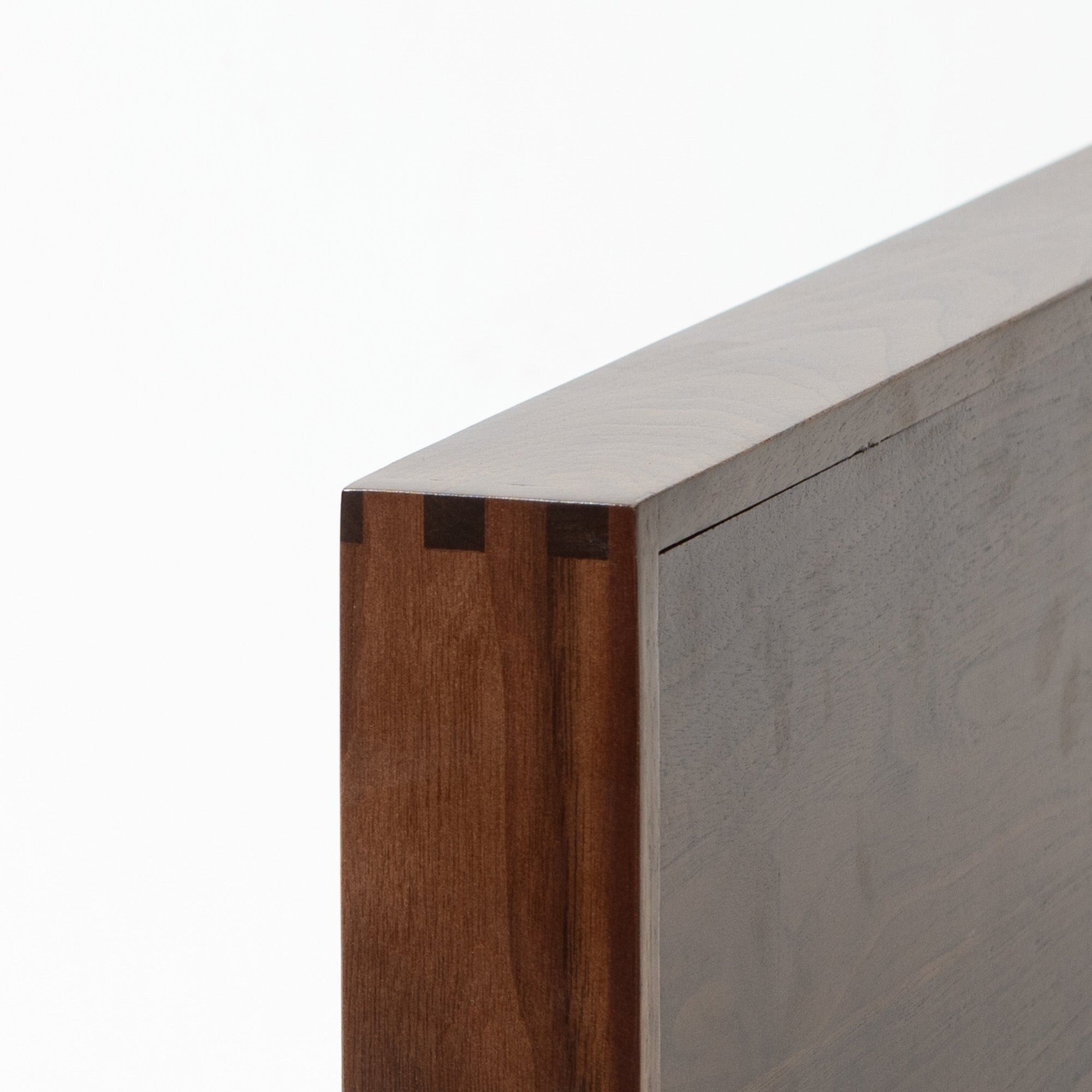 Plateau de service rectangulaire en bois de noyer noir KINWELL Plateau ottoman