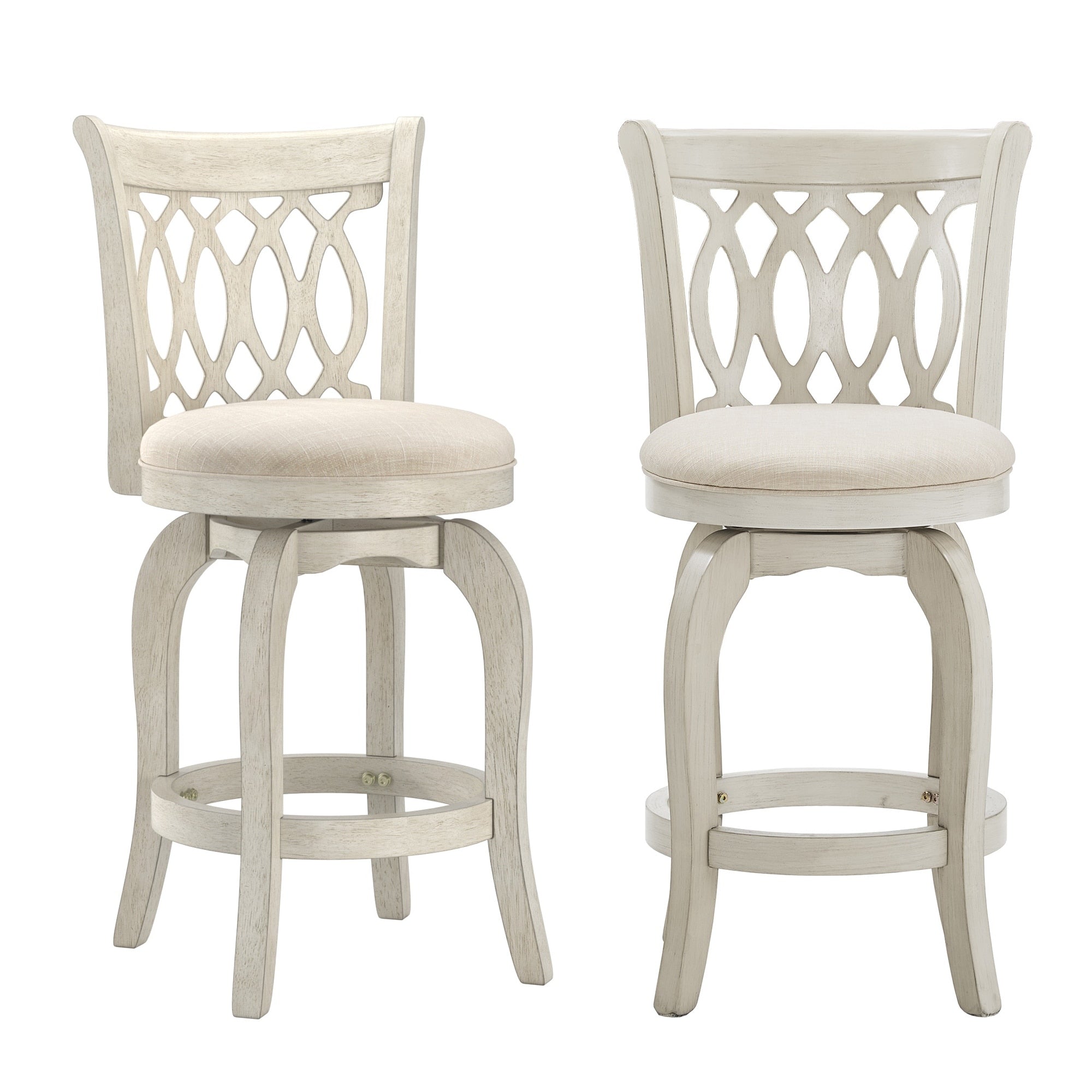 Tabouret de bar pivotant à dossier à volutes Rovinj