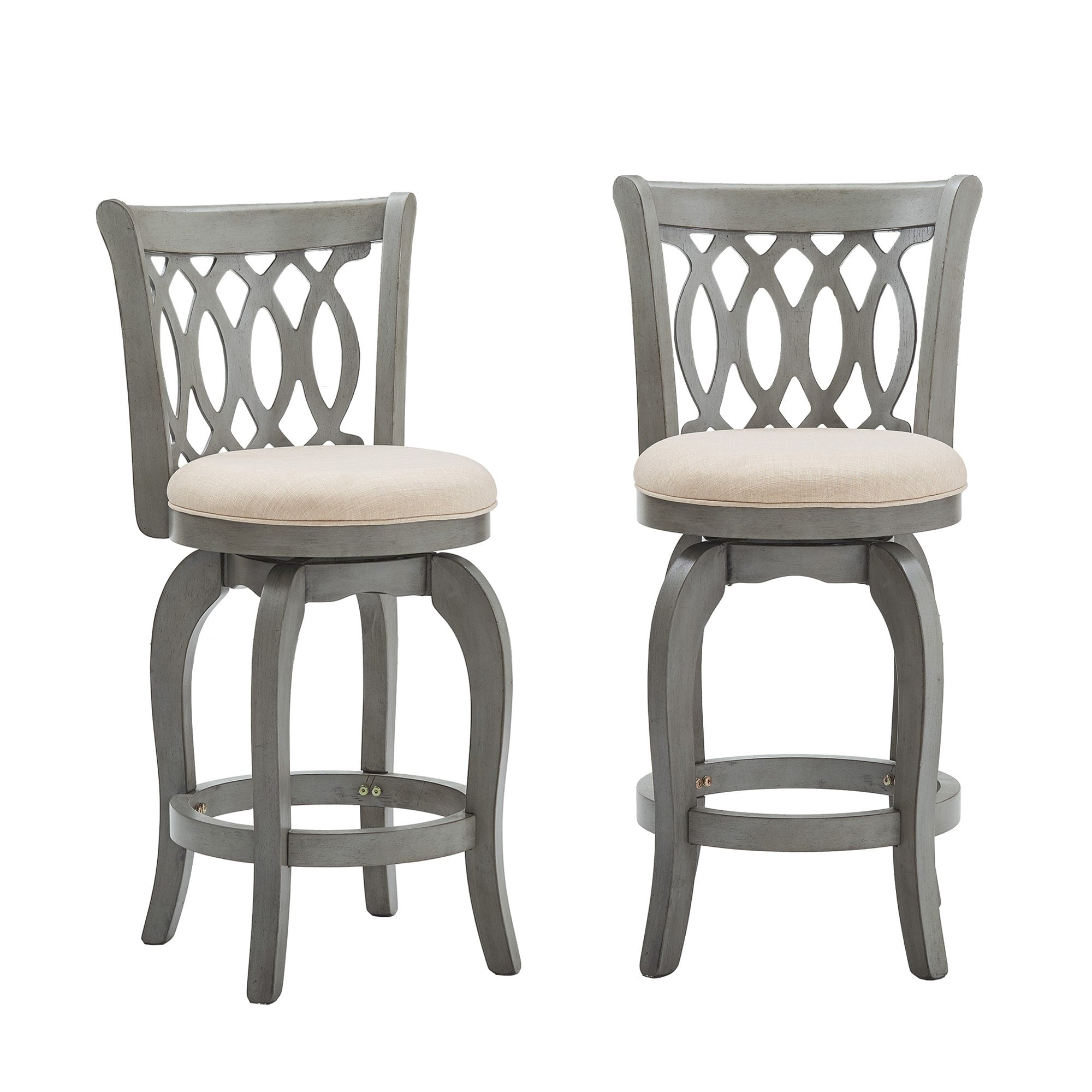 Tabouret de bar pivotant à dossier à volutes Rovinj