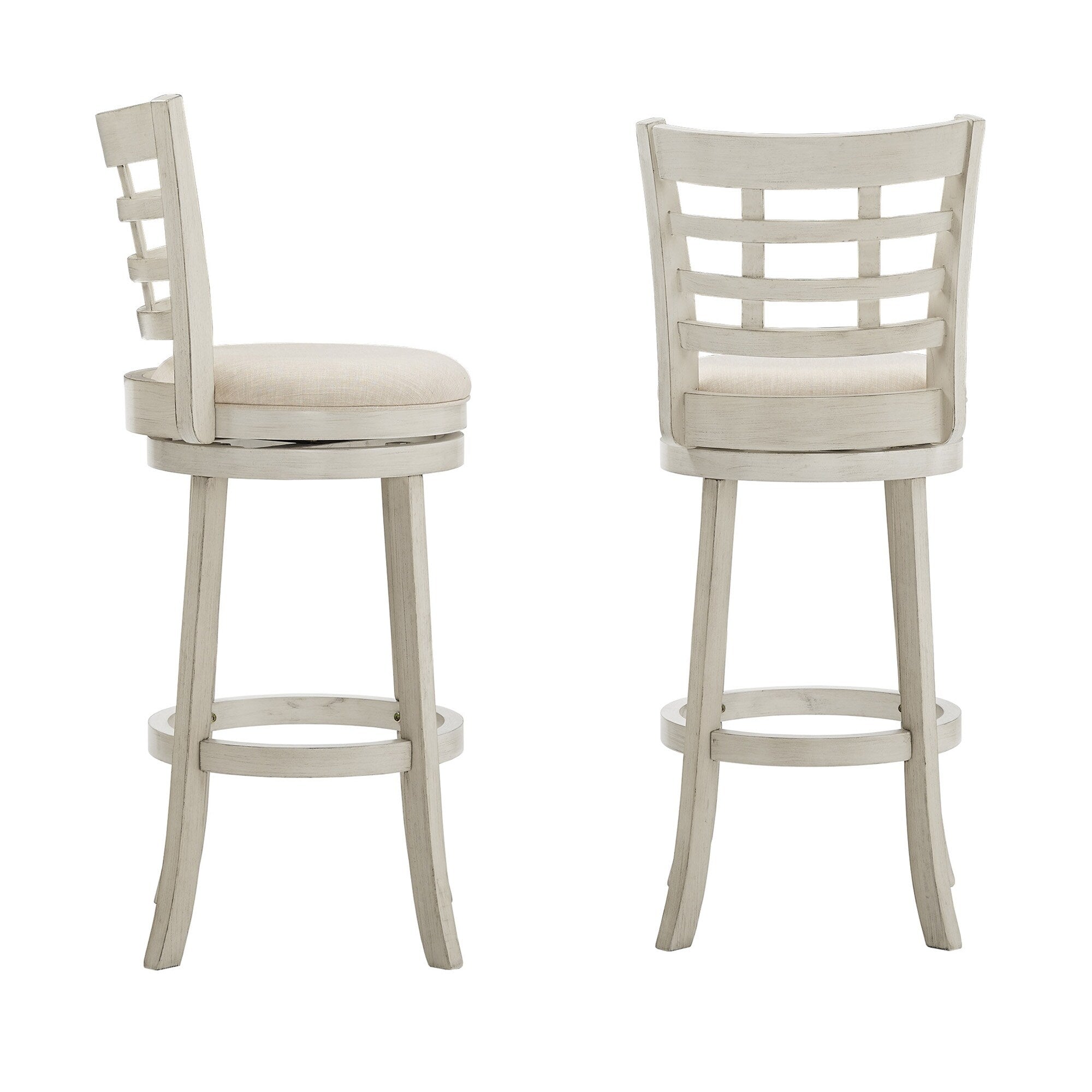 Tabouret de bar pivotant à dossier rembourré Rovinj - Tabouret de bar