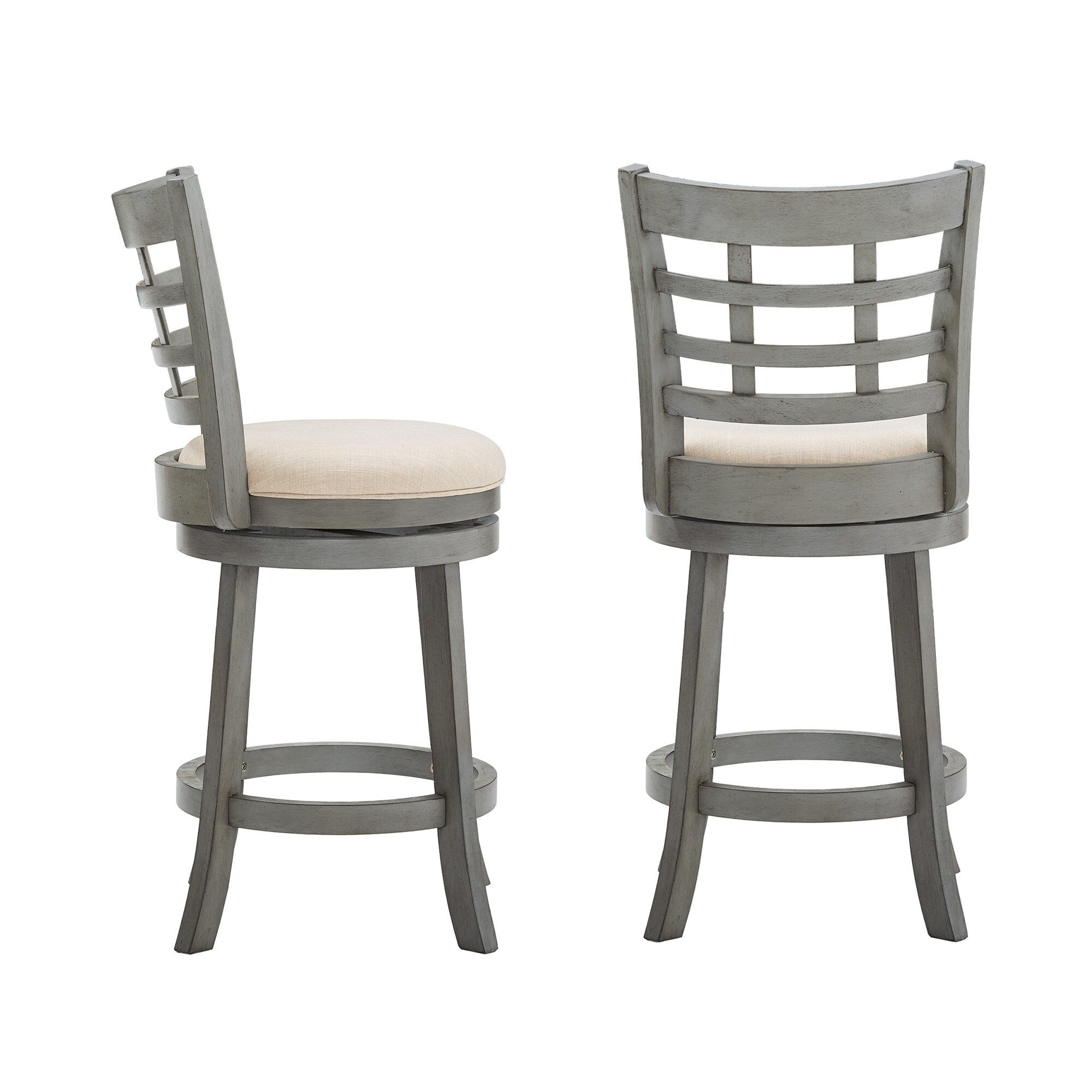 Tabouret de bar pivotant à dossier rembourré Rovinj