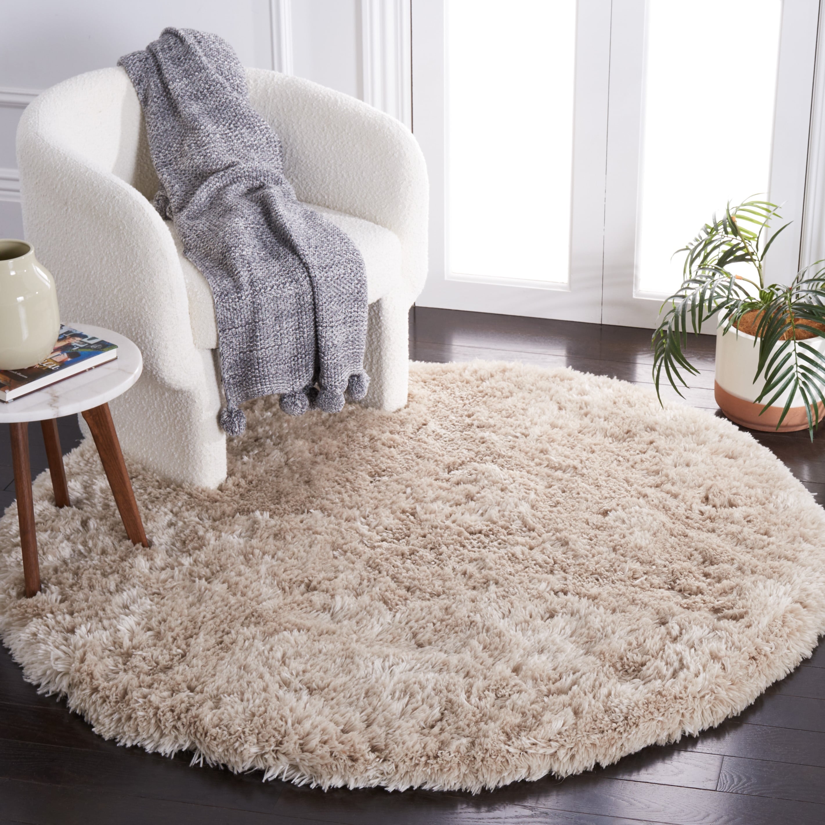 SAFAVIEH Tapis extra épais fait main Vukosava Shag Guenevere 3 pouces